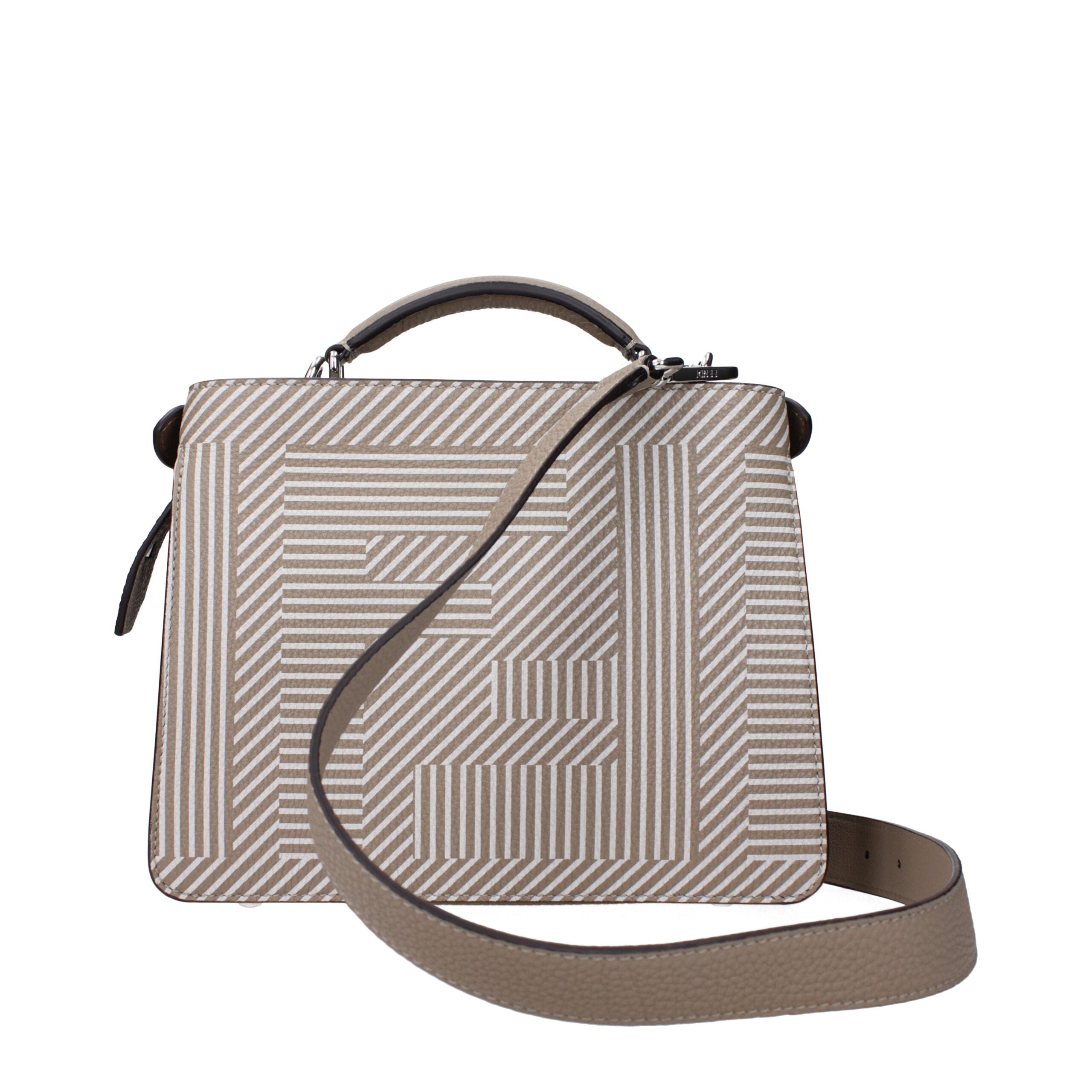 Fendi Beige Leather Handbag Fendi