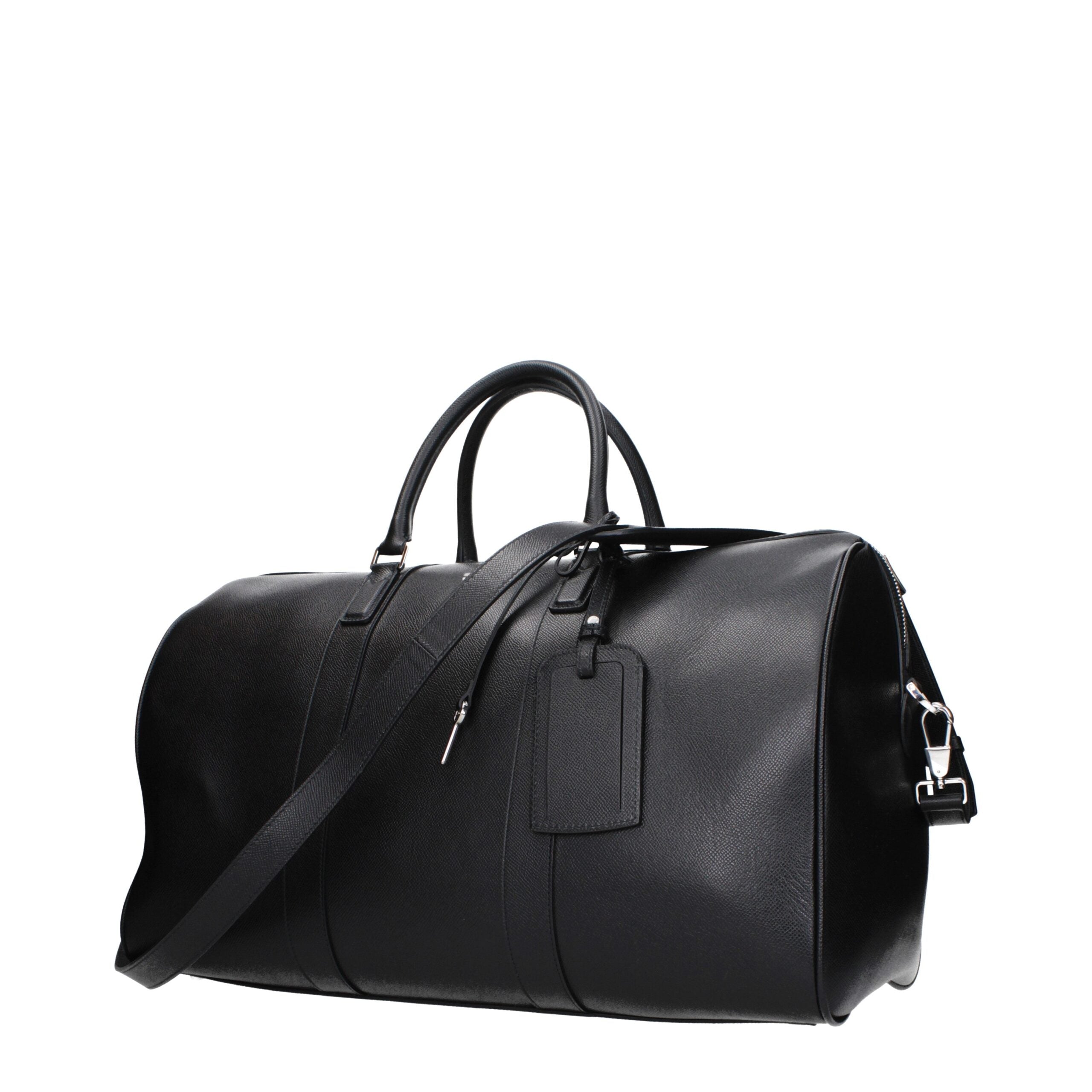 Burberry Black Leather Luggage And Travel Burberry