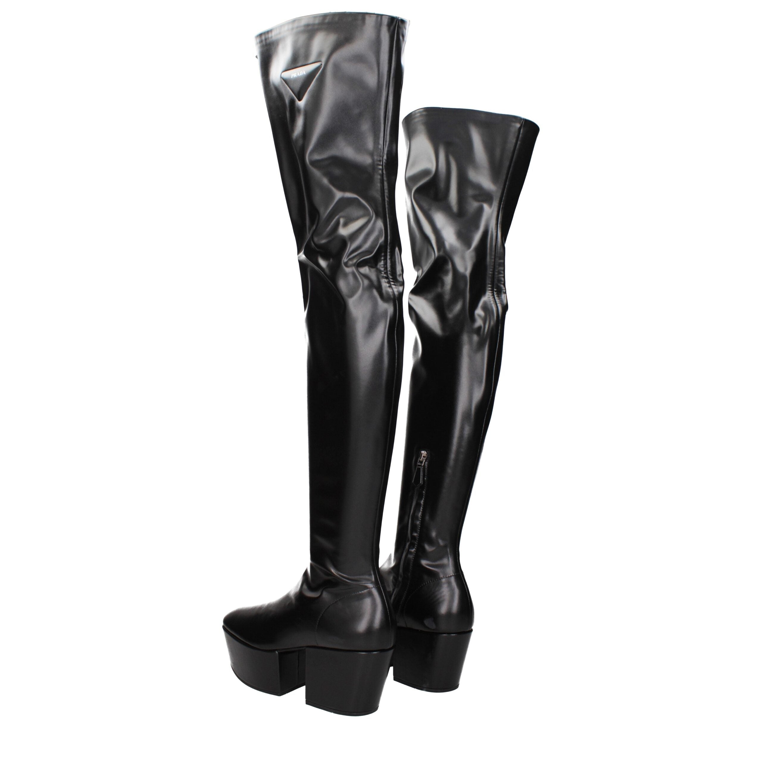 Prada Black Leather Boot Prada