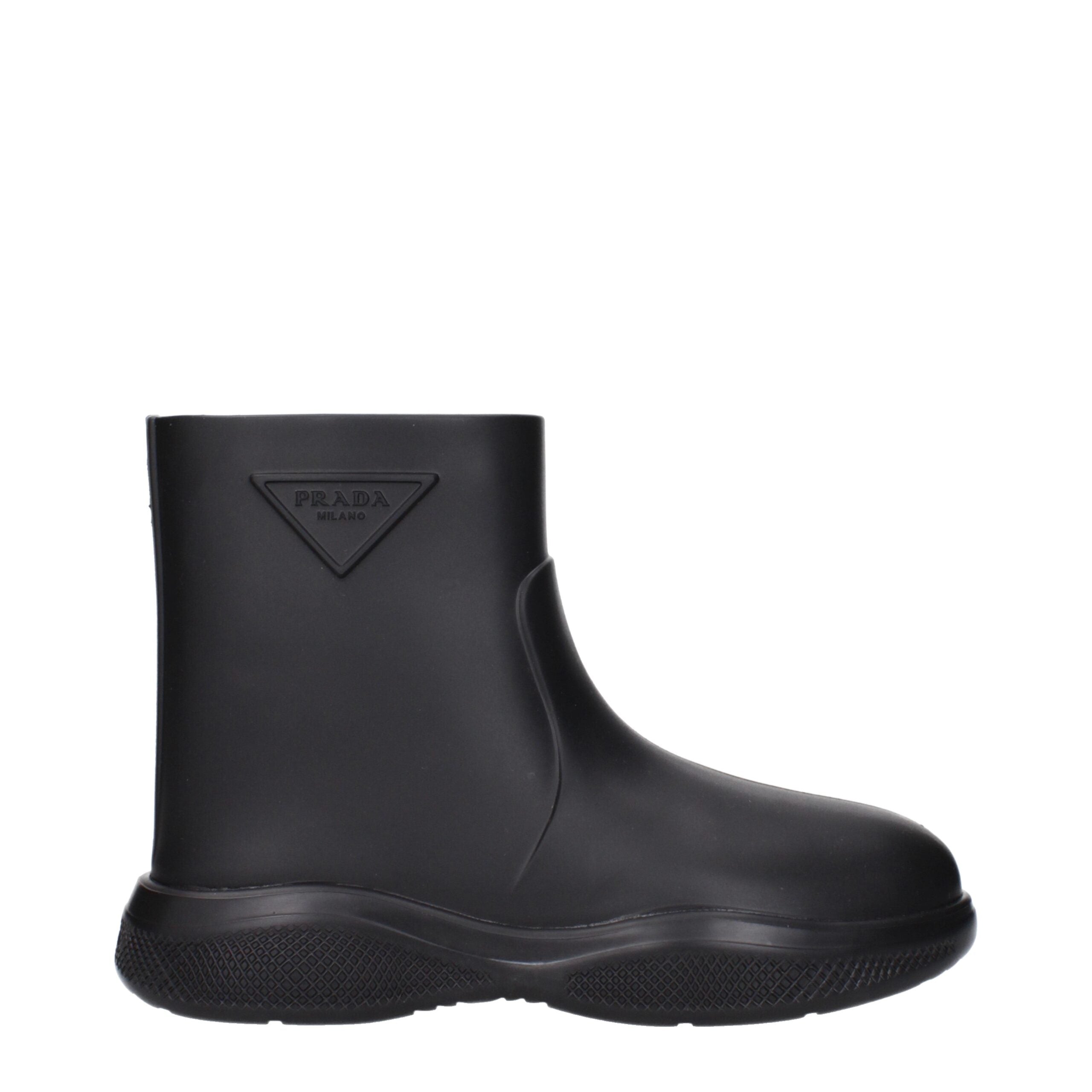 Prada Black Cotton Boots Prada