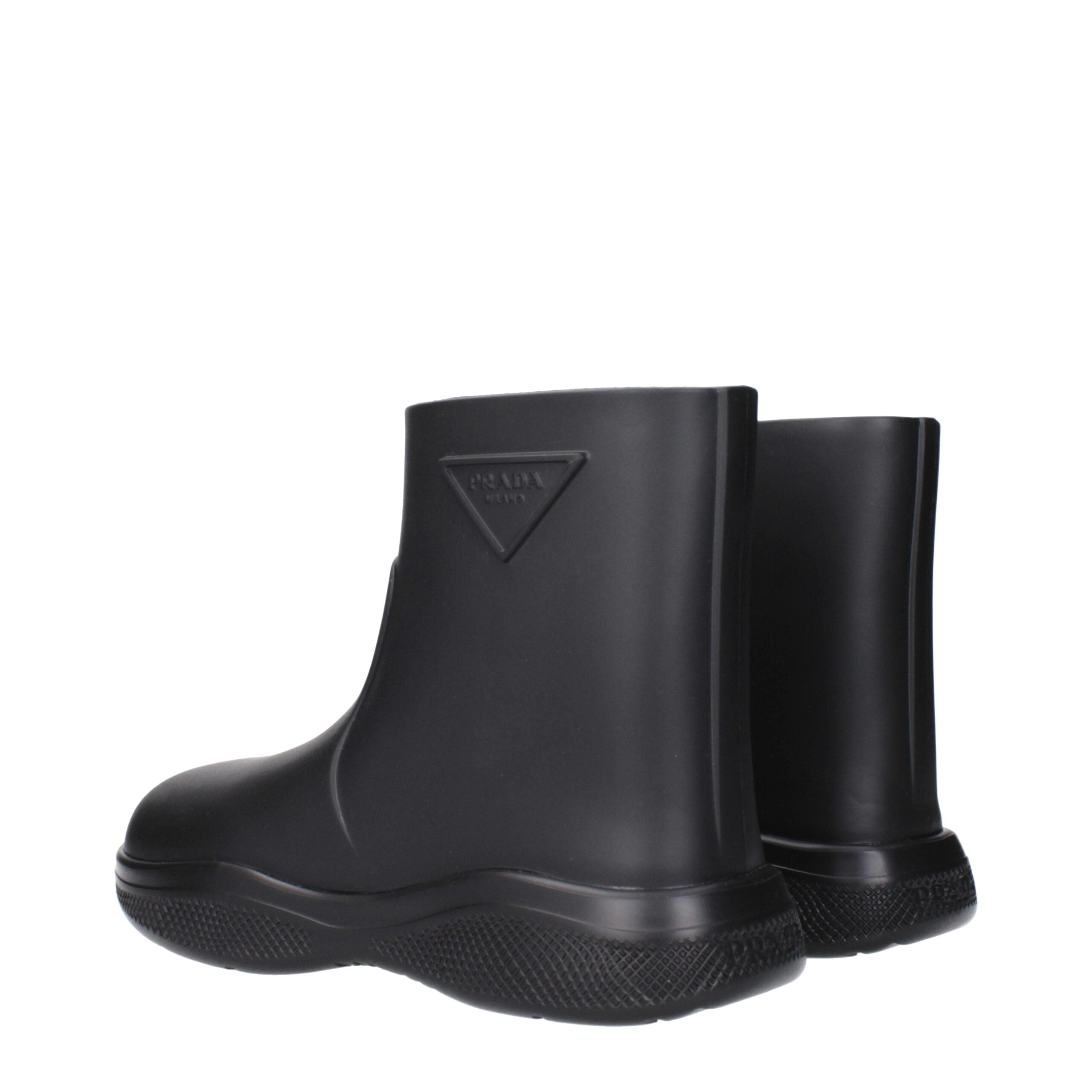 Prada Black Cotton Boots Prada
