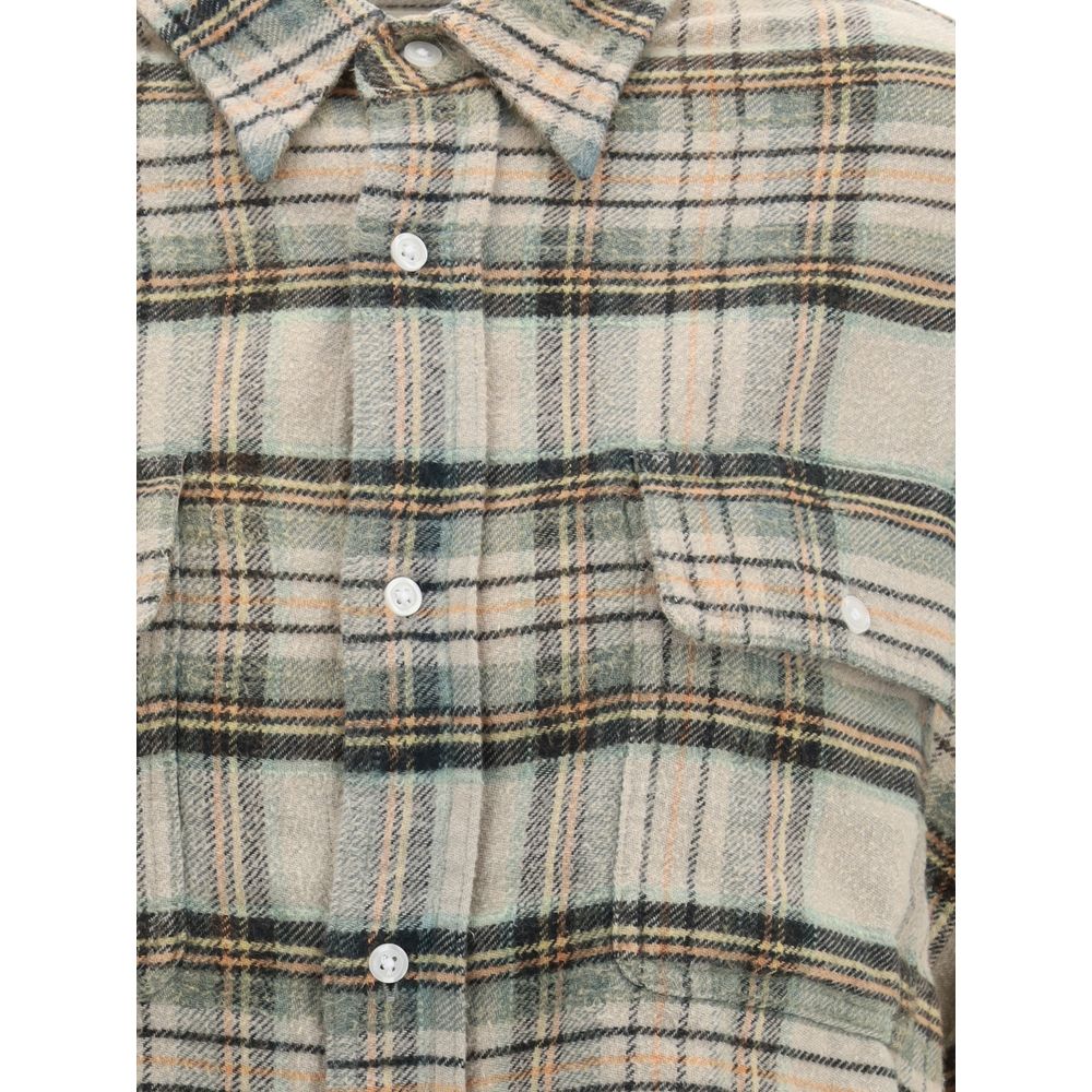 R13 Plaid Shirt with frayed hem R13