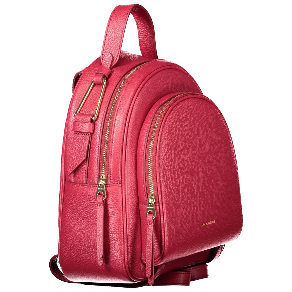 Coccinelle Red Leather Backpack Coccinelle