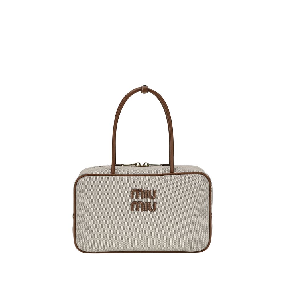 Miu Miu Canvas and leather Beau Shoulder Bag Miu Miu