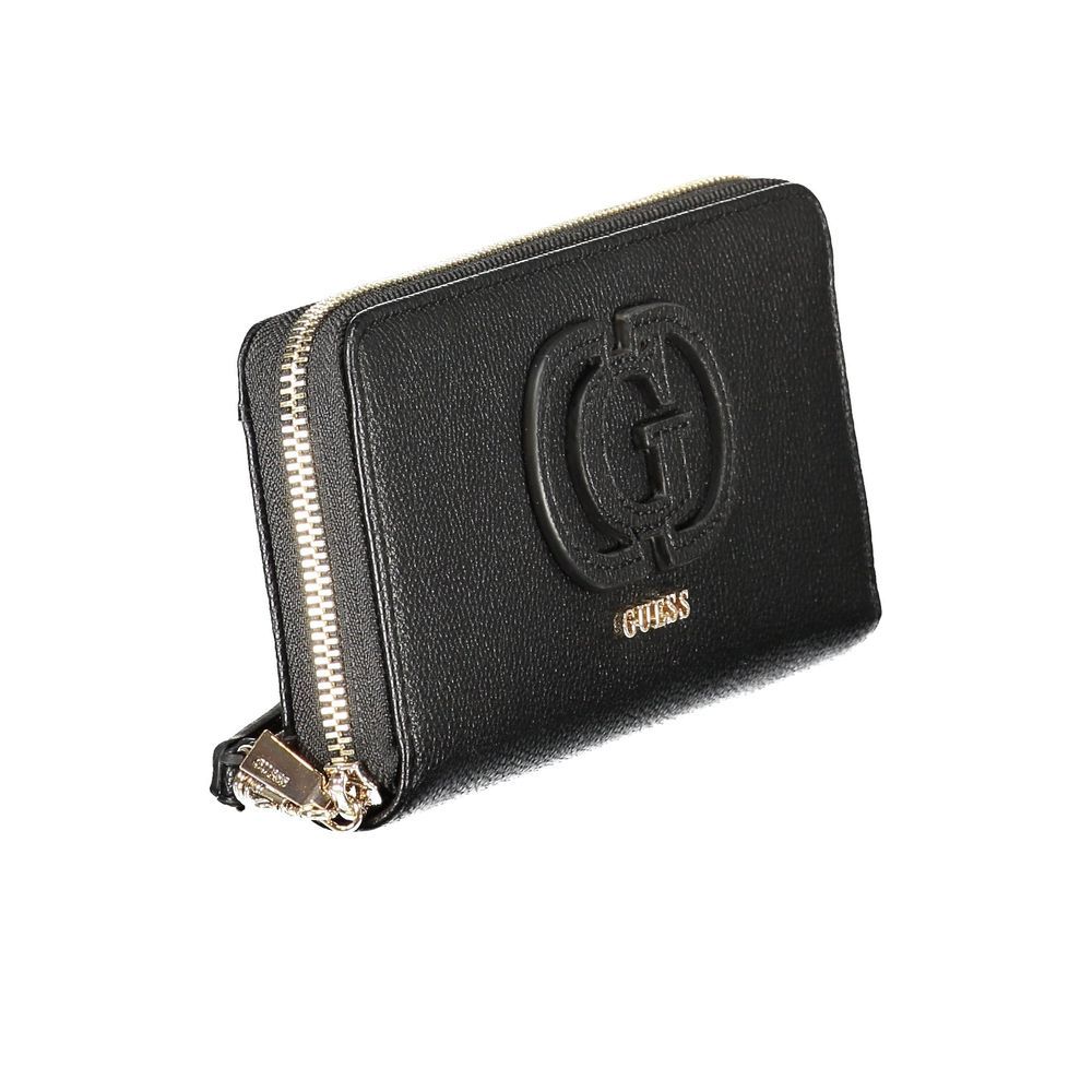 Guess Jeans Black Polyethylene Women Wallet Guess Jeans
