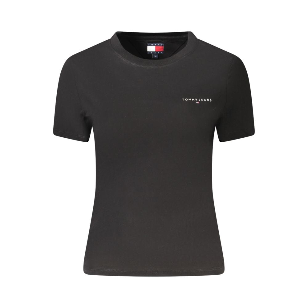 Camiseta feminina Tommy Hilfiger preta de algodão