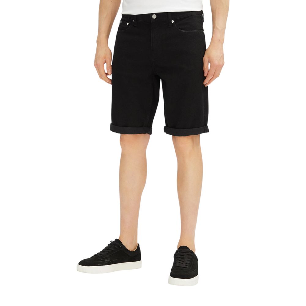 Calvin Klein Jeans Black Cotton Bermuda Shorts