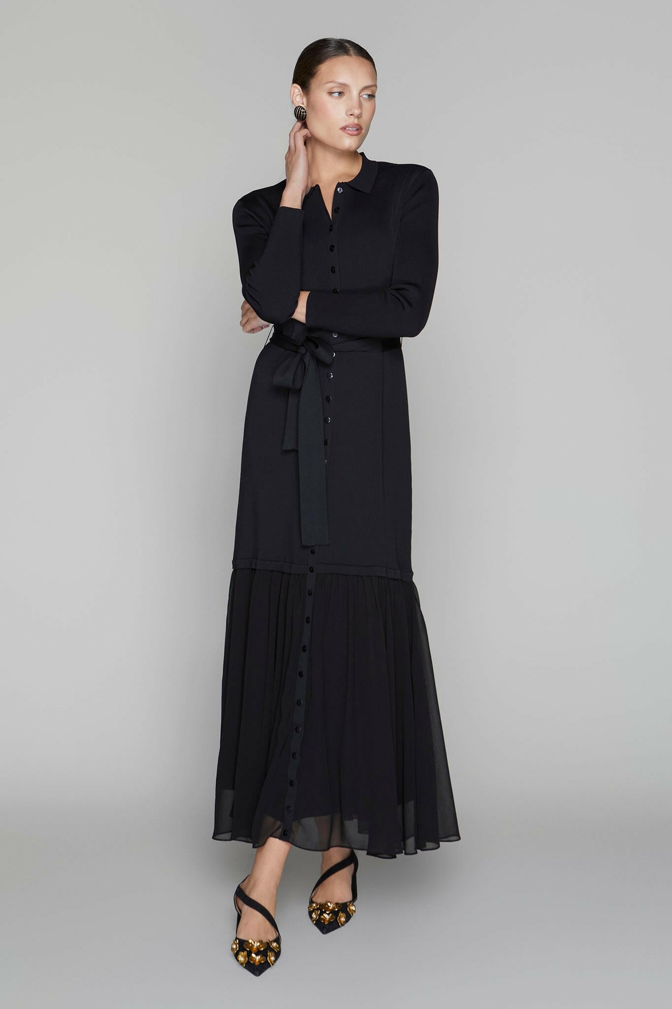 Harlow Dress in Black Apparalel