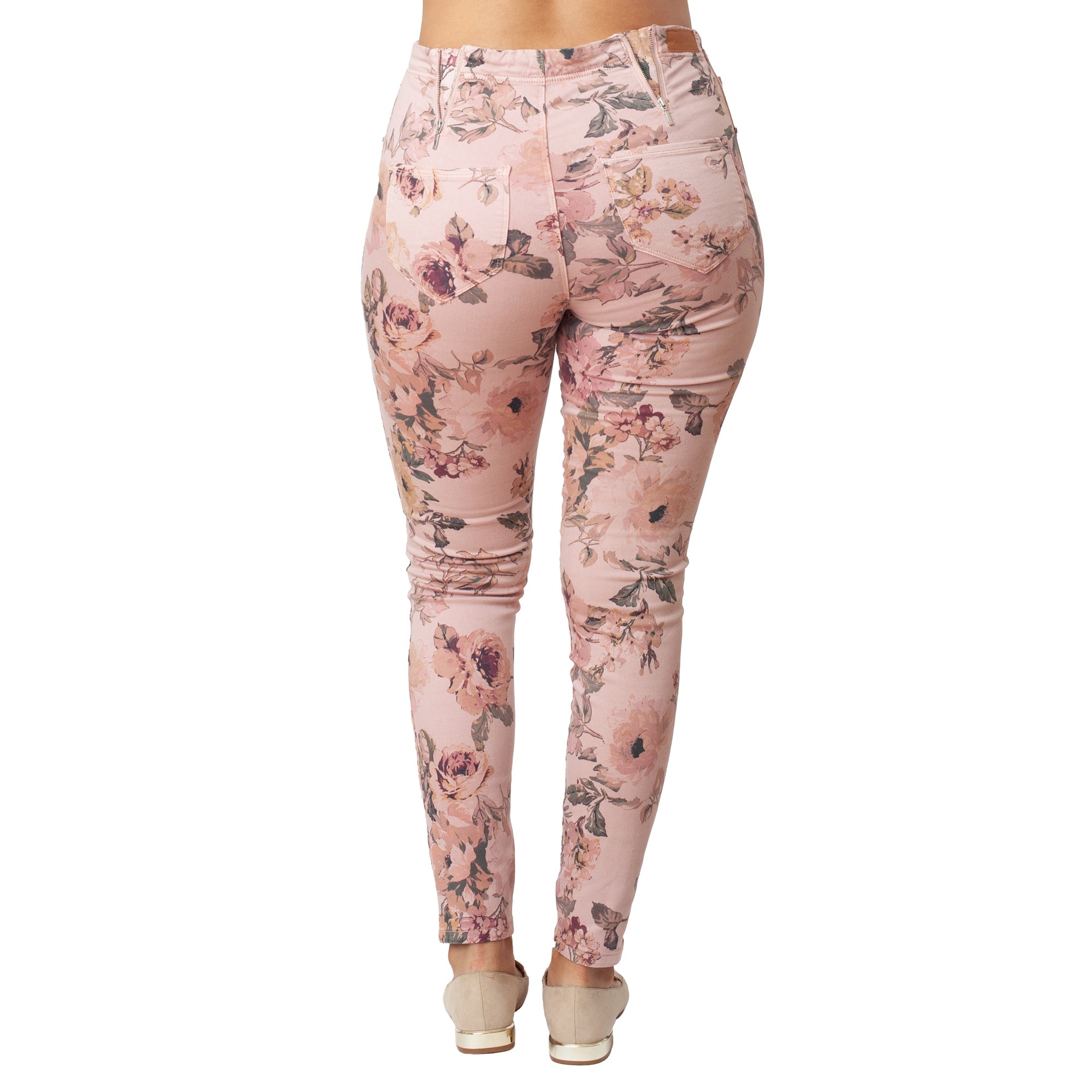 Calça jeans skinny estampada, modelo básico exclusivo.