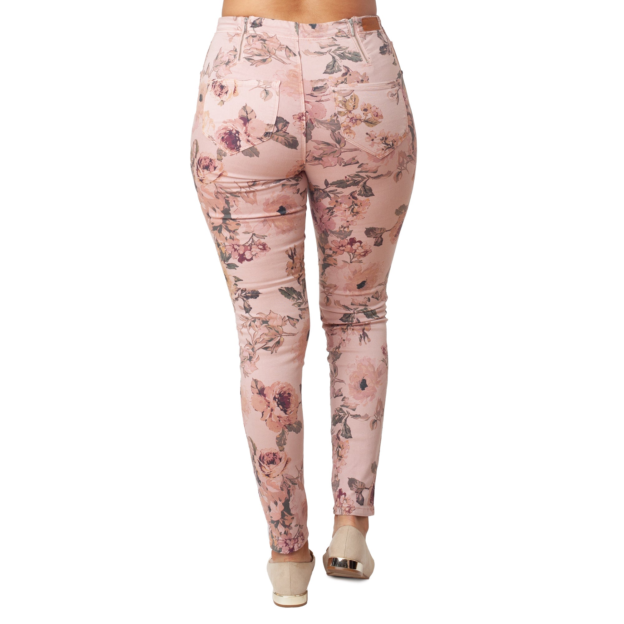 Calça jeans skinny estampada, modelo básico exclusivo.