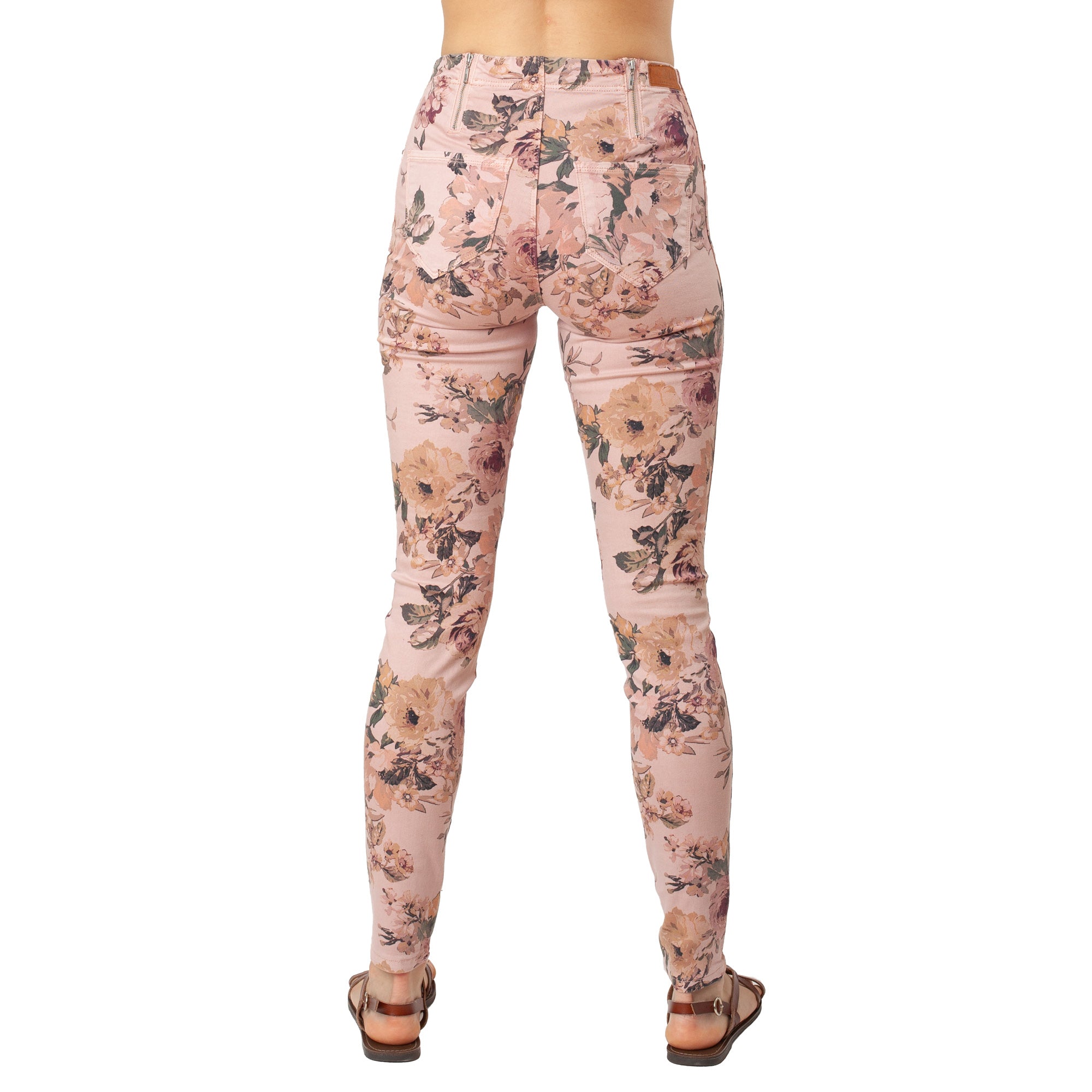 Calça jeans skinny estampada, modelo básico exclusivo.