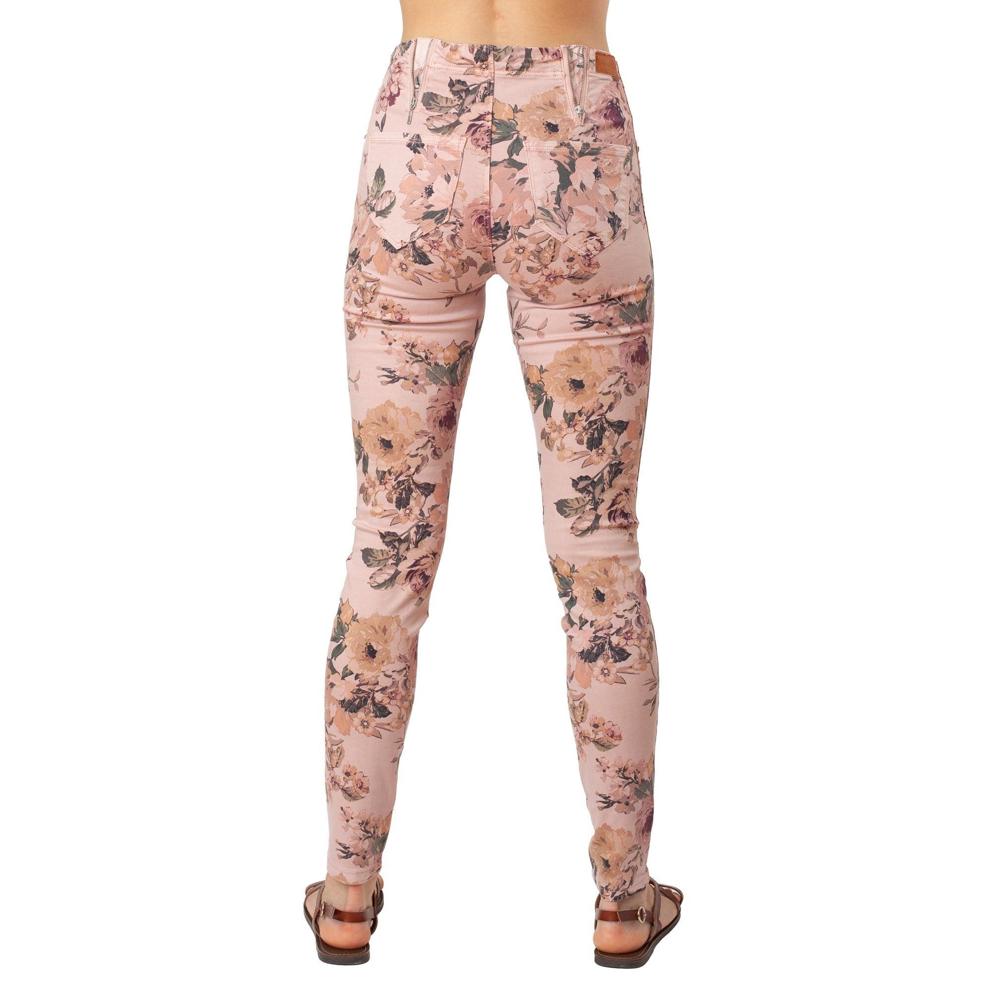 Calça jeans skinny estampada, modelo básico exclusivo.