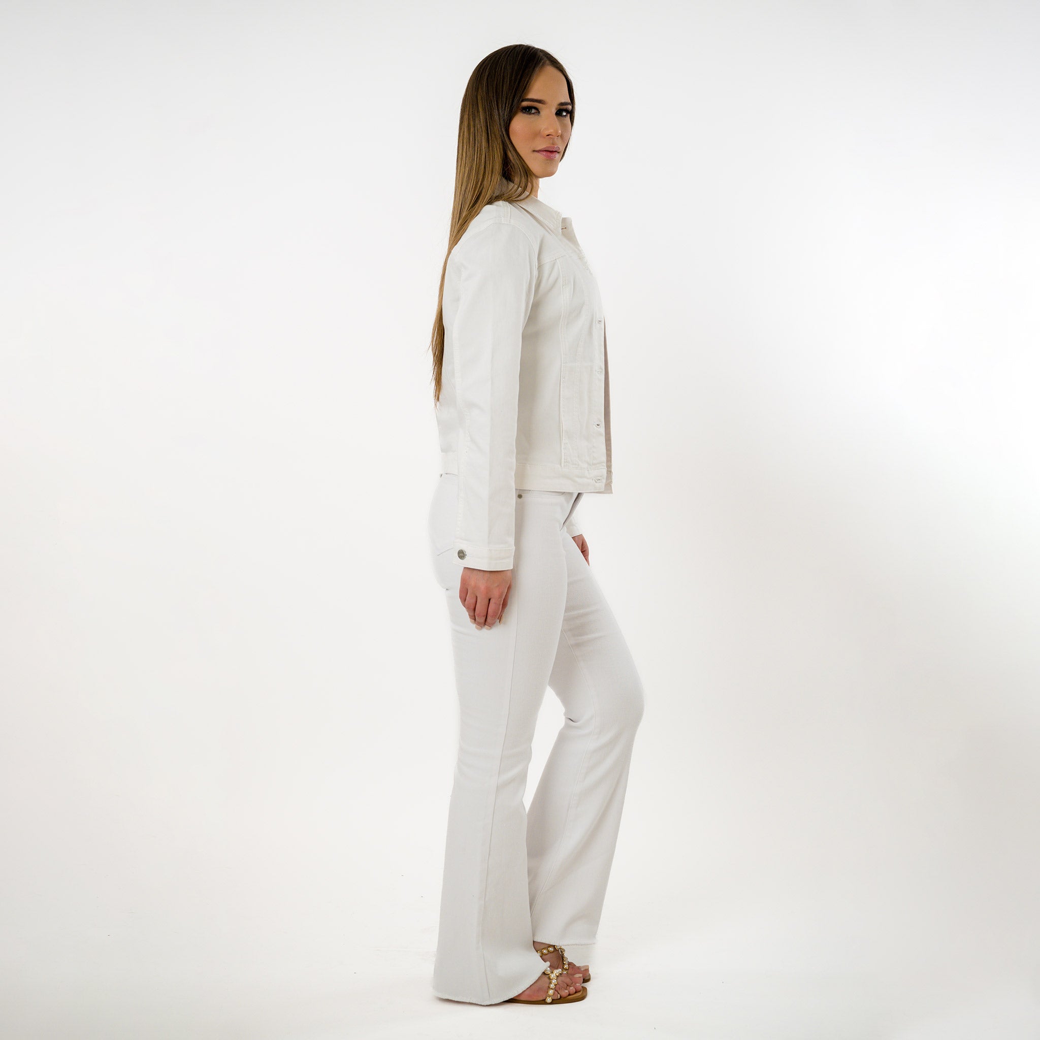 Chaqueta de manga 3/4 con bolsillo delantero