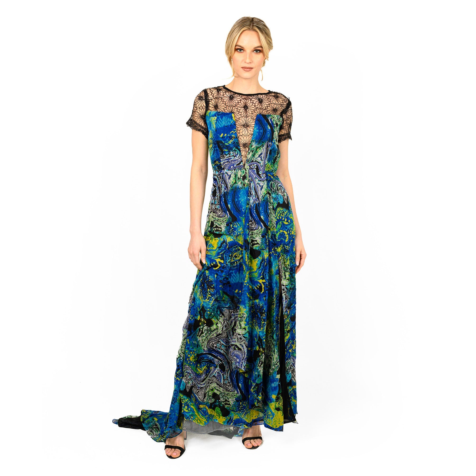 Mix-Media Side Flounce Gown - MaraFormigone