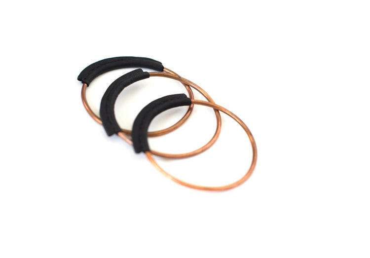 Copper + Leather Bangle.