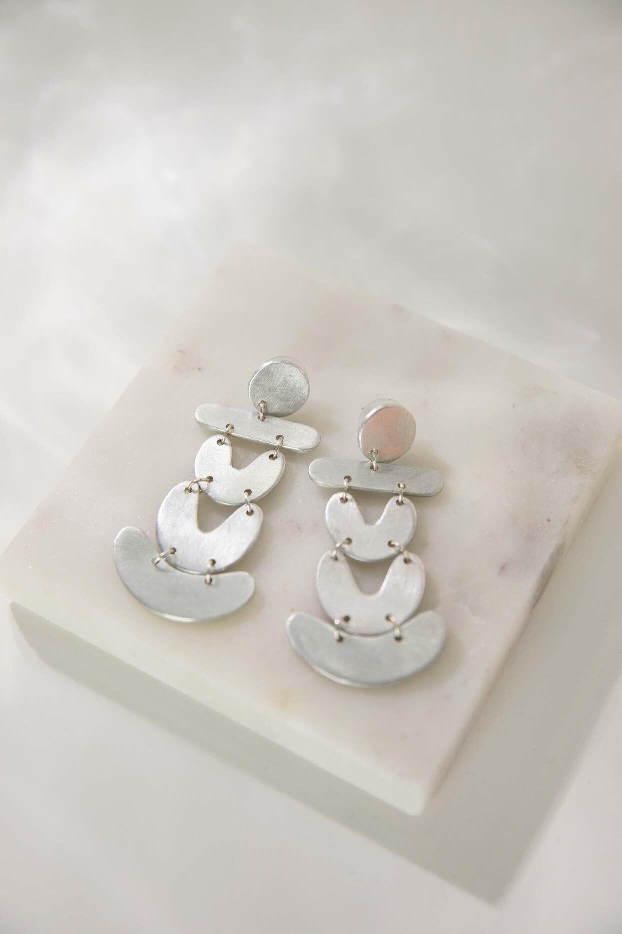 Stacked Aluminum Earrings.