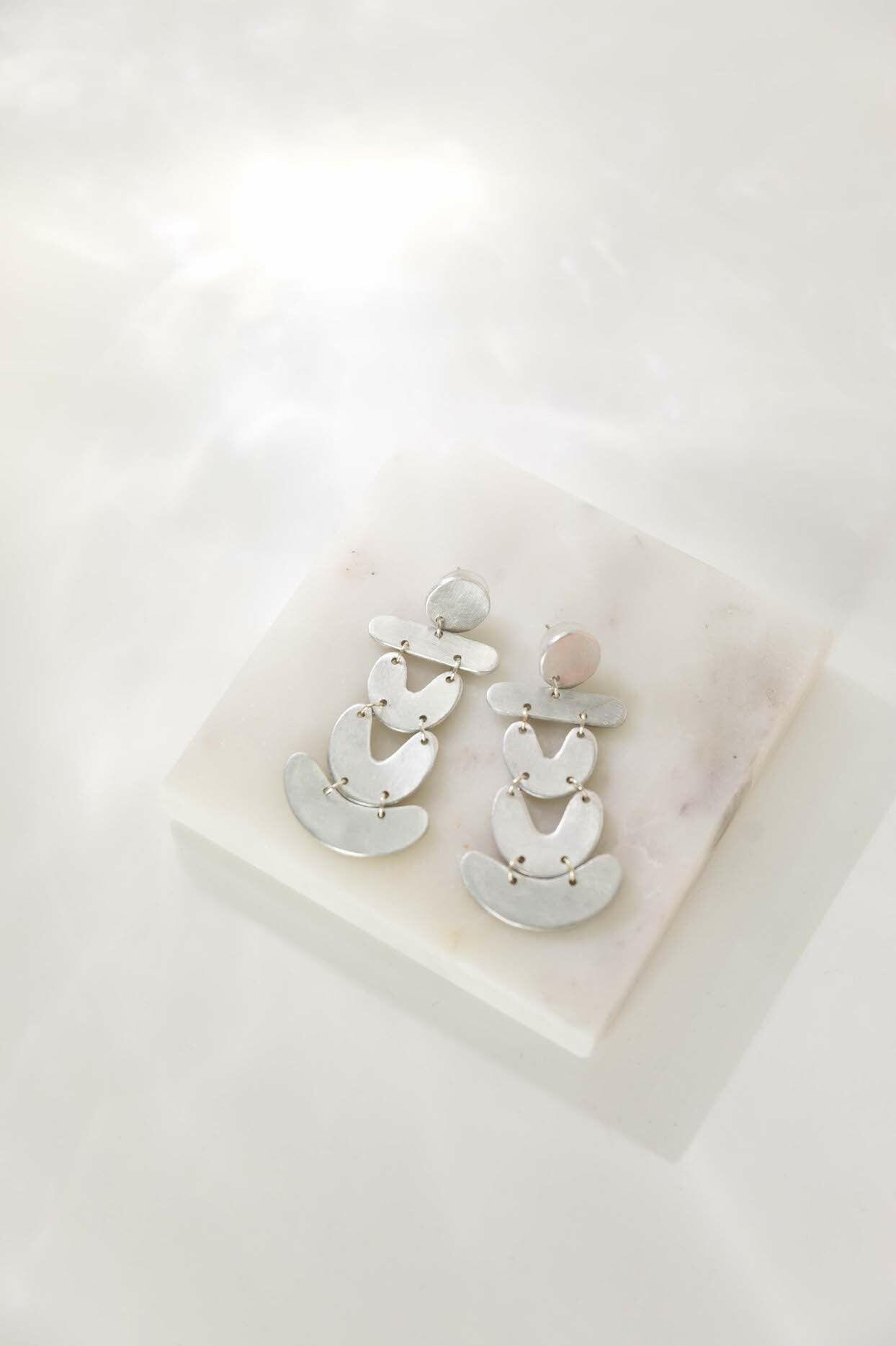 Stacked Aluminum Earrings.