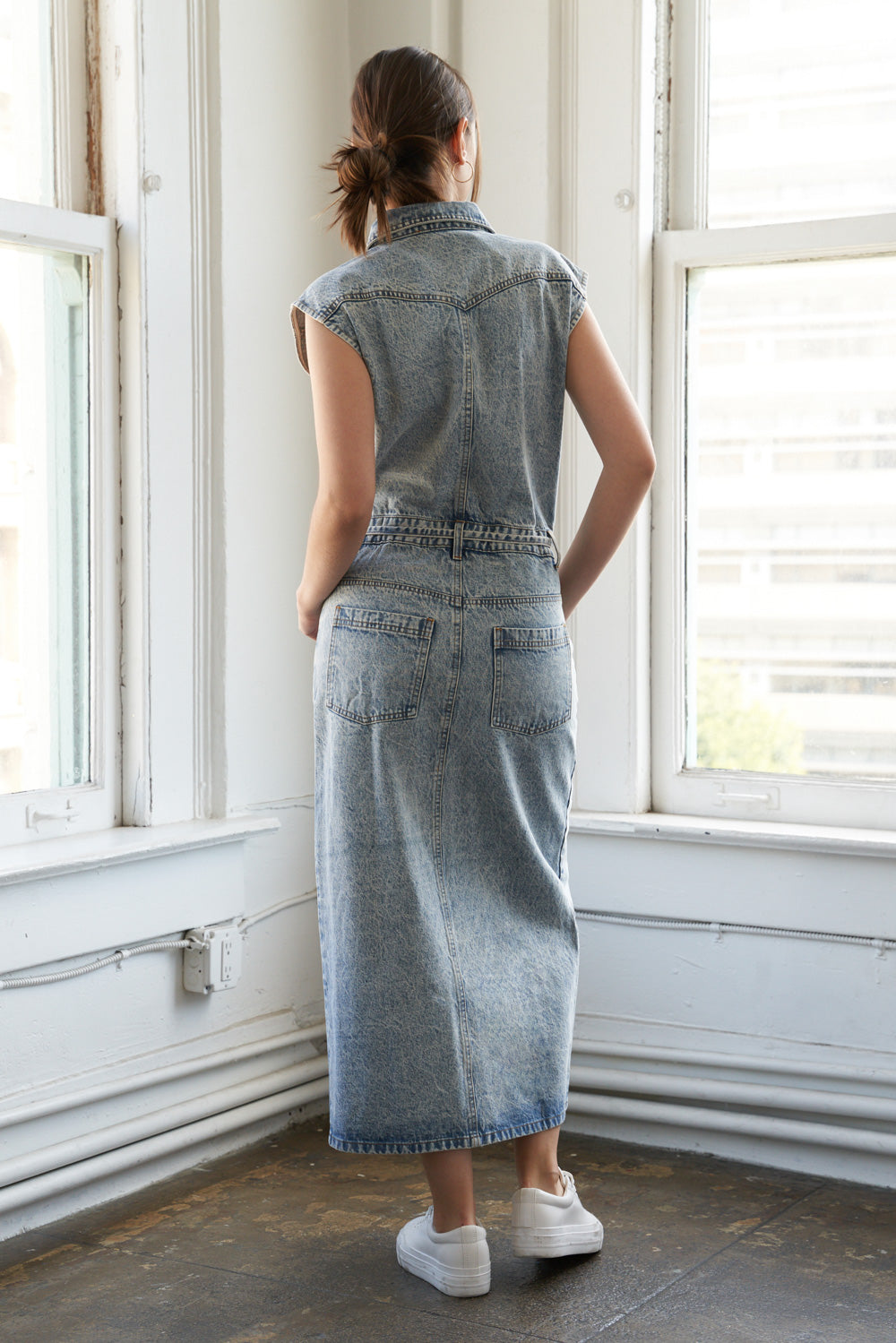 VESTIDO MIDI JEANS WILDFLOWER WHIMSY