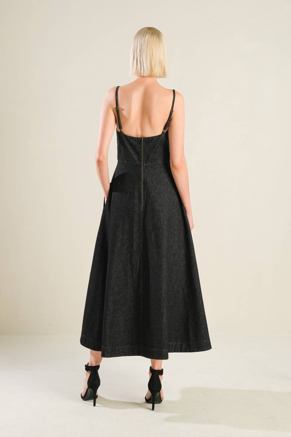 VESTIDO MIDI JEANS "VOCÊ É MEU SOL"