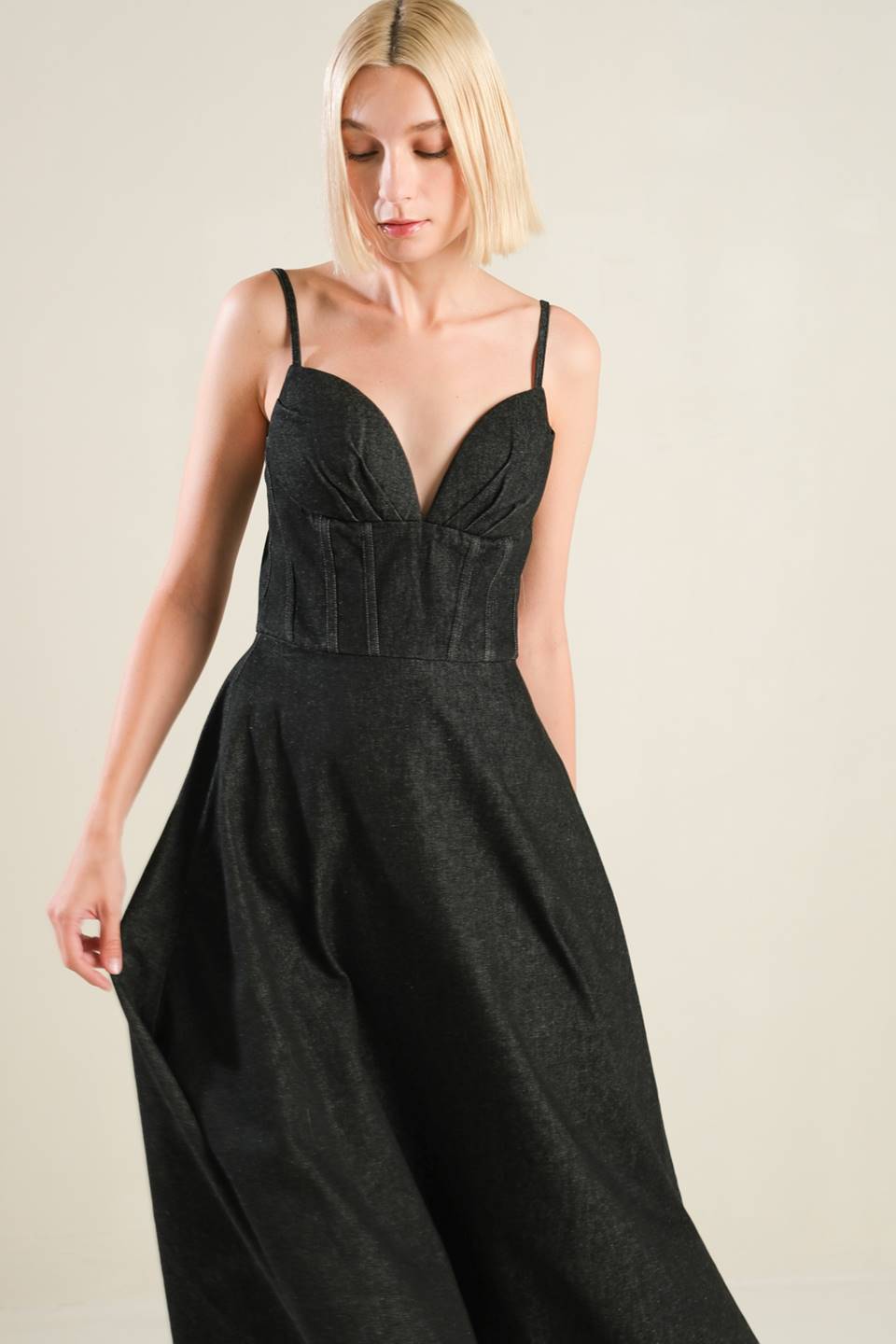 ERES MI VESTIDO MIDI DE MEZCLILLA SOL