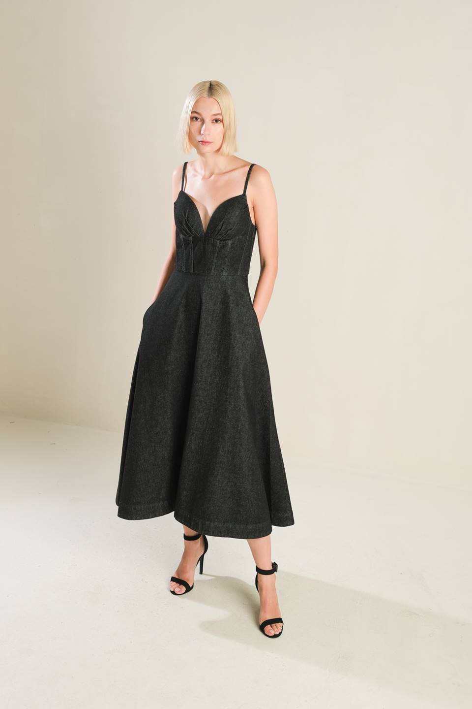 ERES MI VESTIDO MIDI DE MEZCLILLA SOL