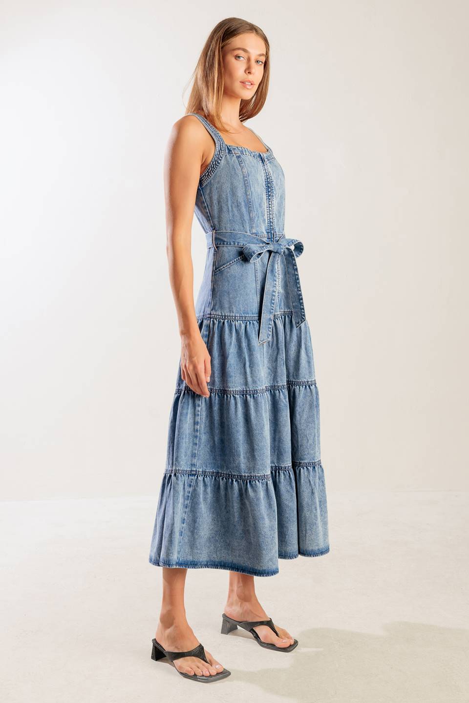 SUNSHINE STATE OF MIND INDIGO DENIM DRESS - MaraFormigone