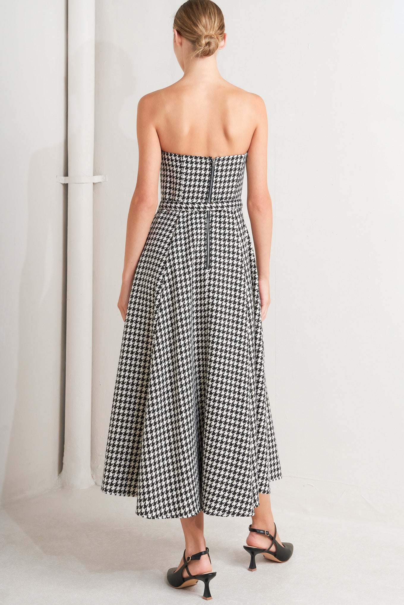 MONOCHROME BALLET WOVEN MIDI DRESS - MaraFormigone
