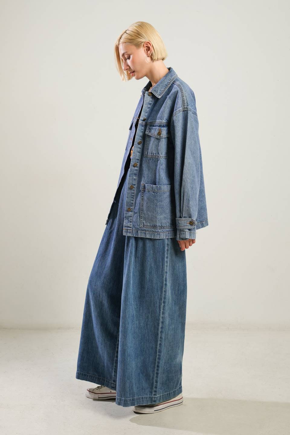 BREATHTAKING CHARM DENIM MIDI JACKET - MaraFormigone