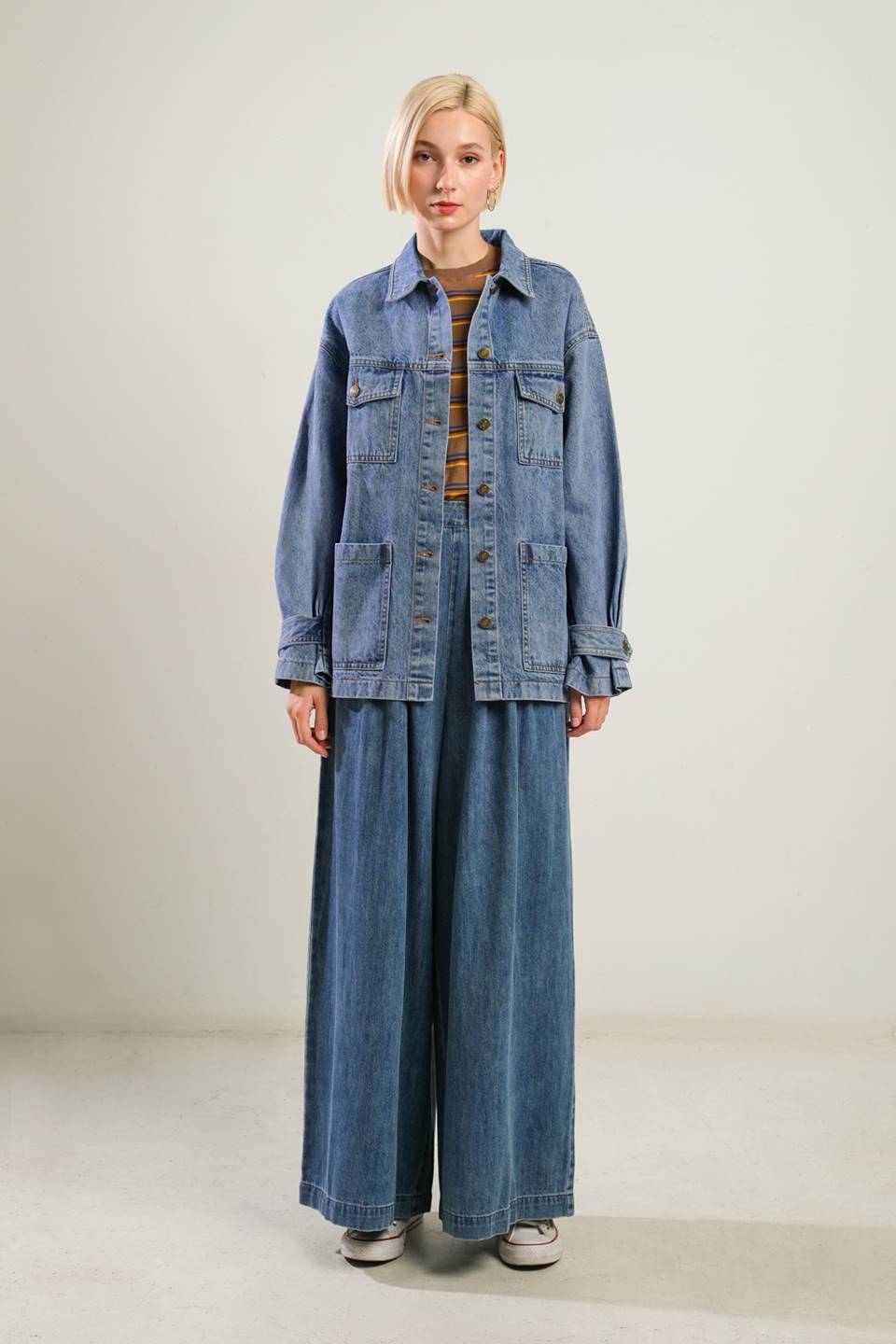 BREATHTAKING CHARM DENIM MIDI JACKET - MaraFormigone