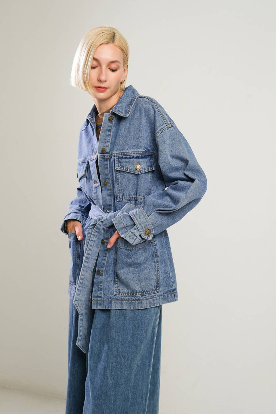 BREATHTAKING CHARM DENIM MIDI JACKET - MaraFormigone