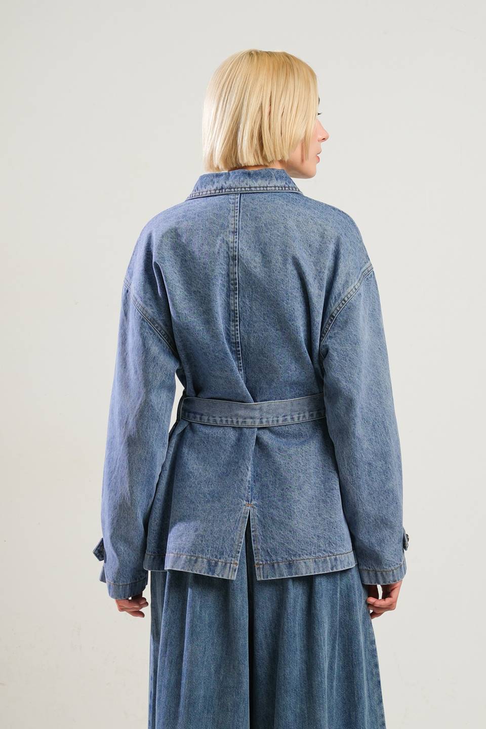 BREATHTAKING CHARM DENIM MIDI JACKET - MaraFormigone