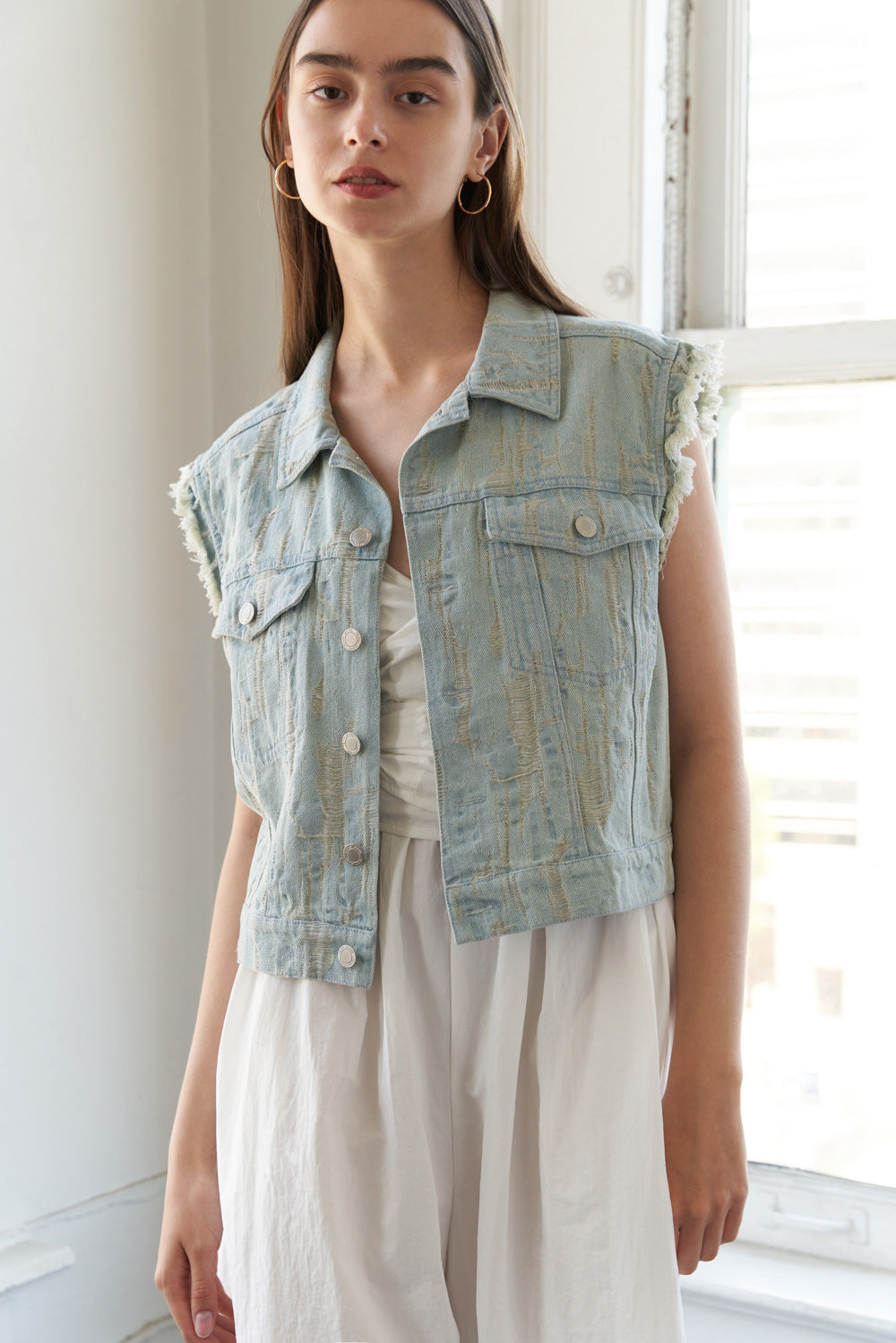 BLESSED LIFT DENIM VEST - MaraFormigone