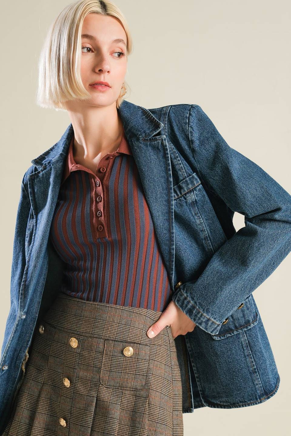 HOT TO GO DENIM BLAZER - MaraFormigone