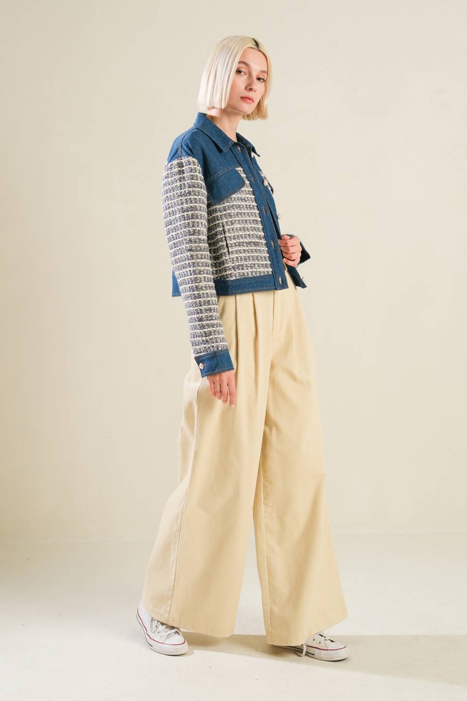 BETTER DAYS TWEED DENIM JACKET - MaraFormigone