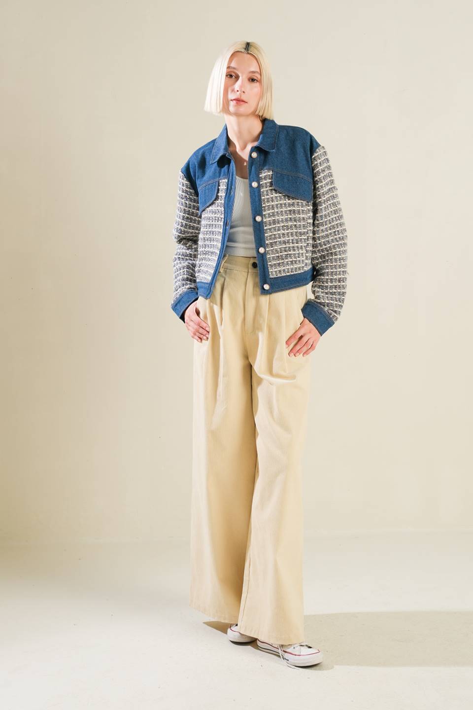 BETTER DAYS TWEED DENIM JACKET - MaraFormigone