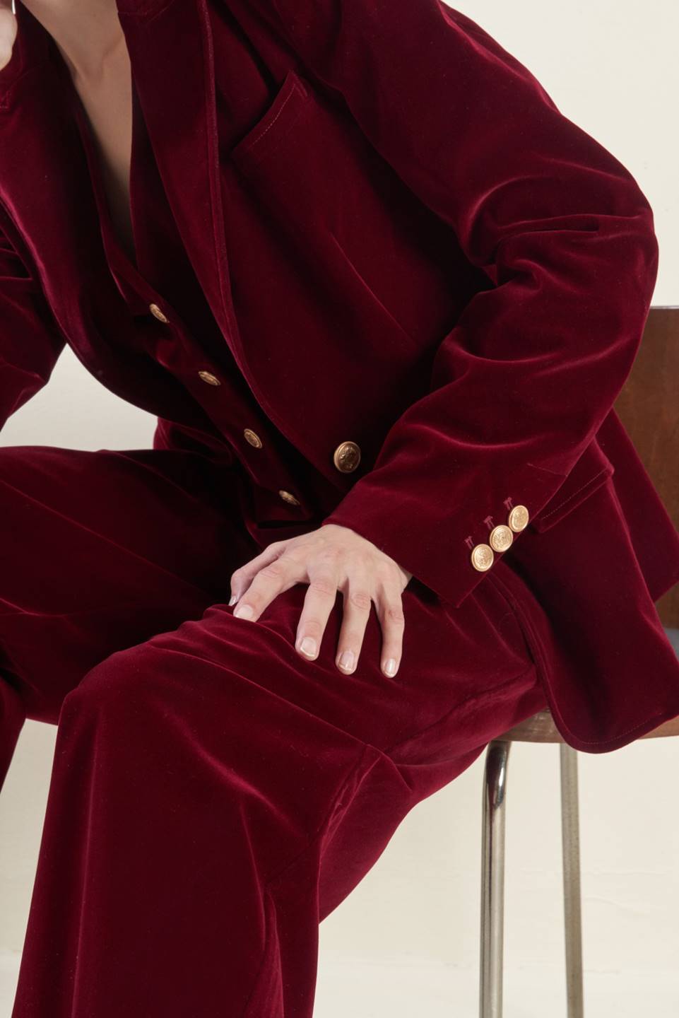 COY CHARM VELVET BLAZER - MaraFormigone