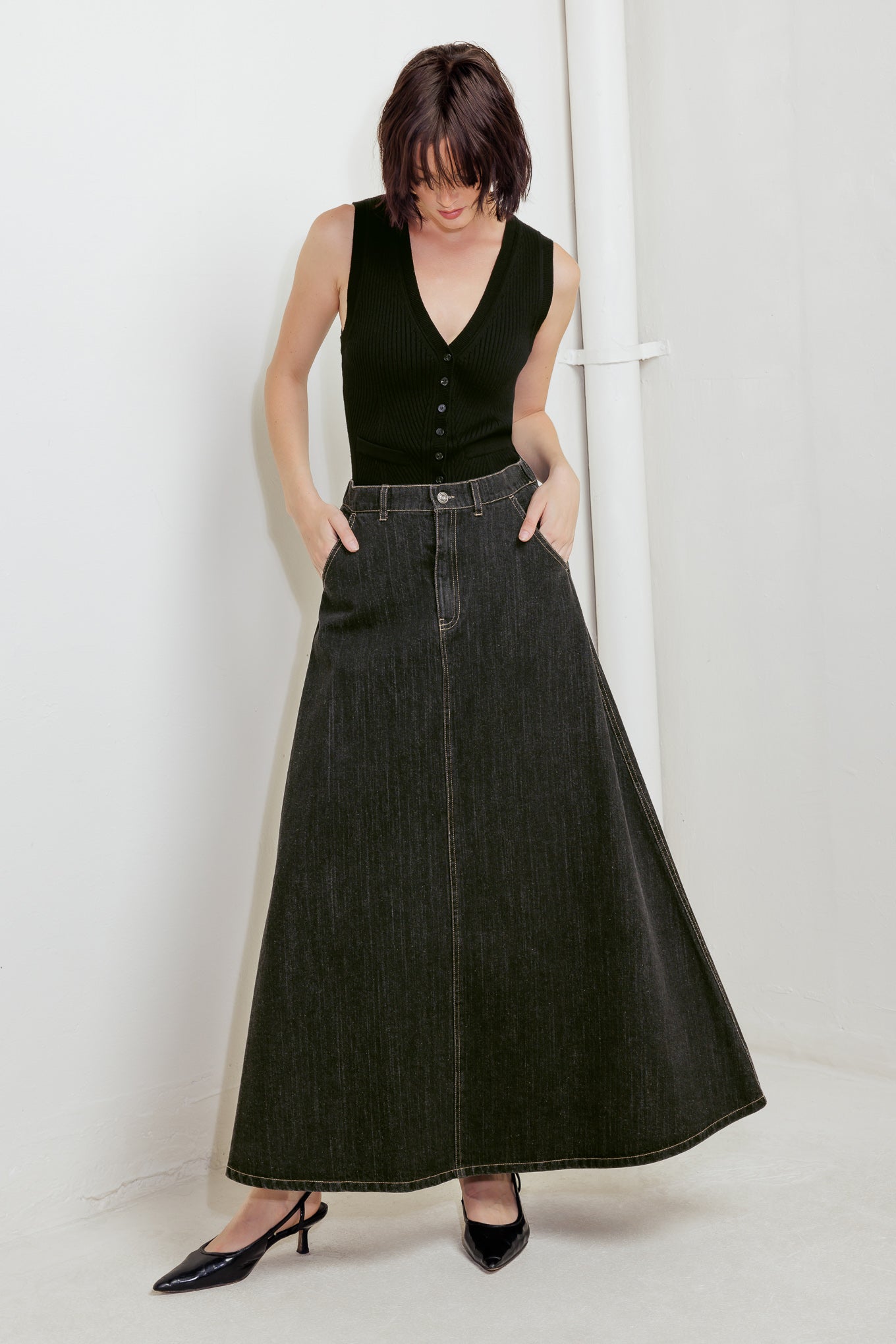 TRADING SECRETS DENIM SKIRT - MaraFormigone