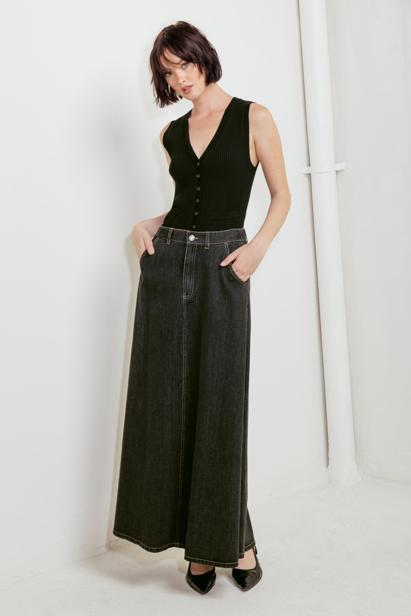 TRADING SECRETS DENIM SKIRT - MaraFormigone