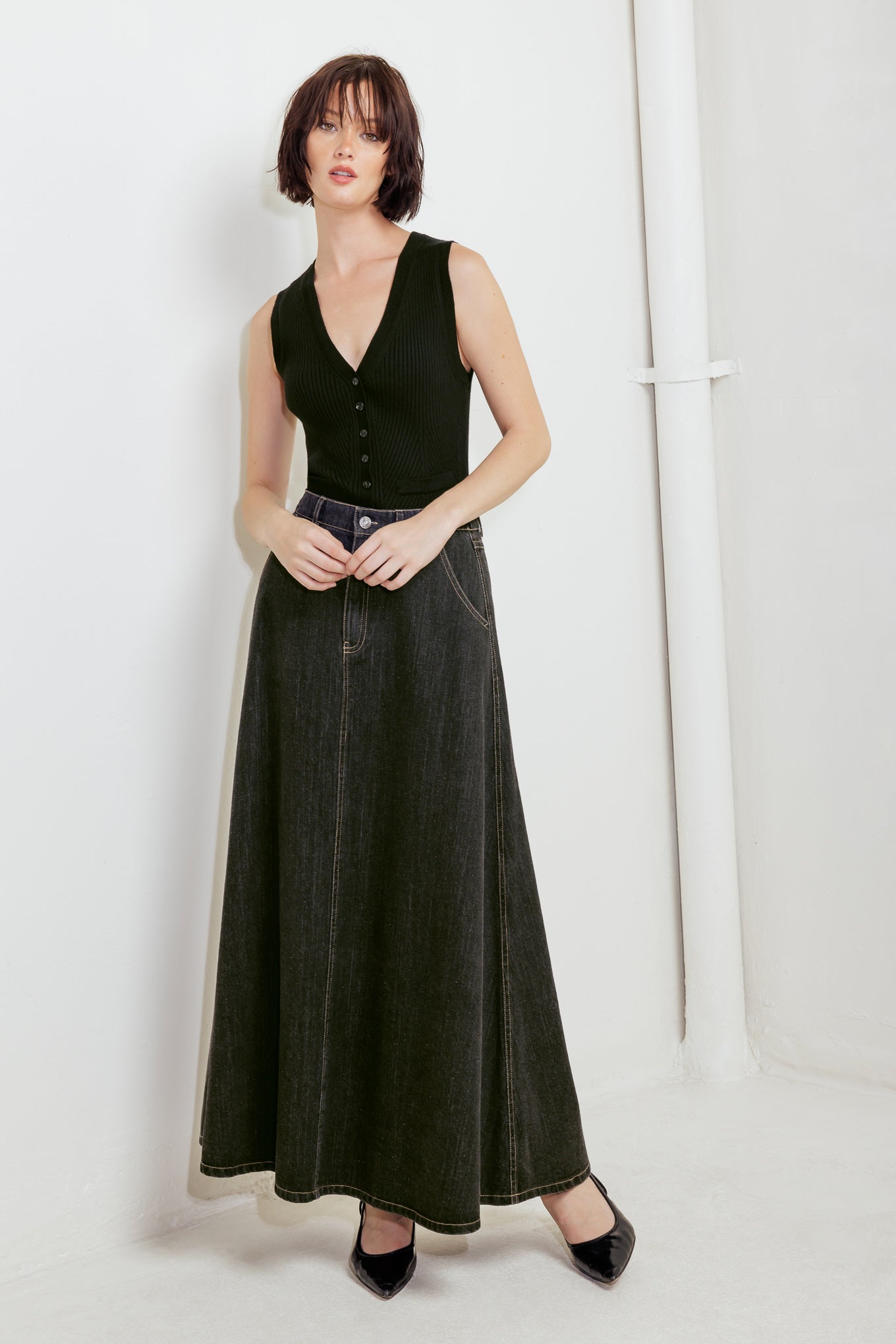 TRADING SECRETS DENIM SKIRT - MaraFormigone