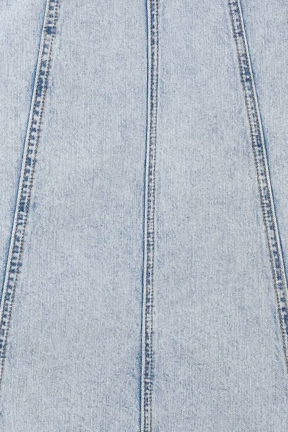 SAIA MIDI JEANS ESTILO COWBOY URBANA