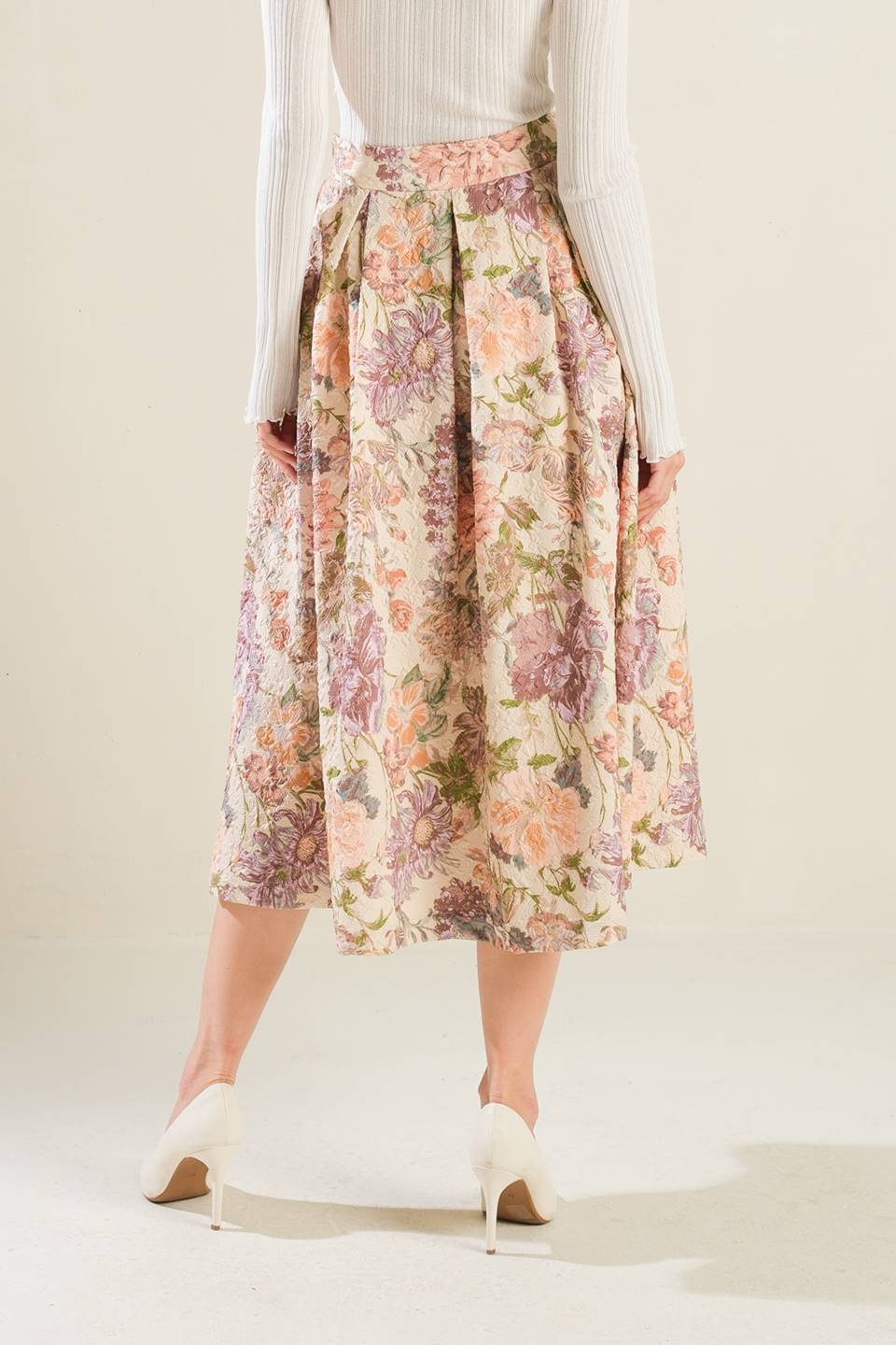 SLEEK SIMPLICITY WOVEN FULL SKIRT - MaraFormigone