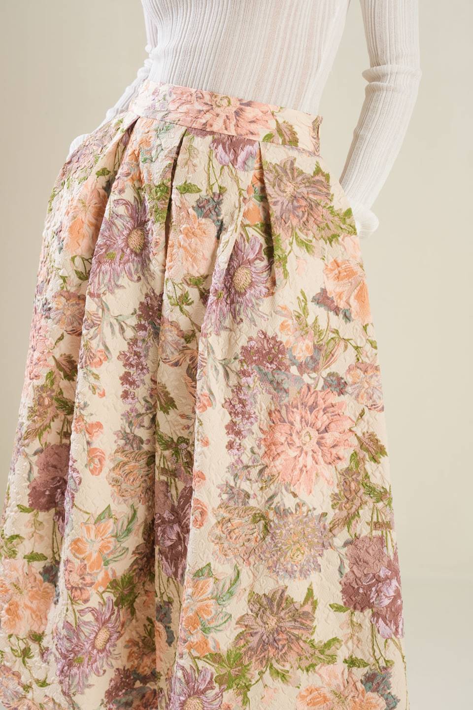 SLEEK SIMPLICITY WOVEN FULL SKIRT - MaraFormigone