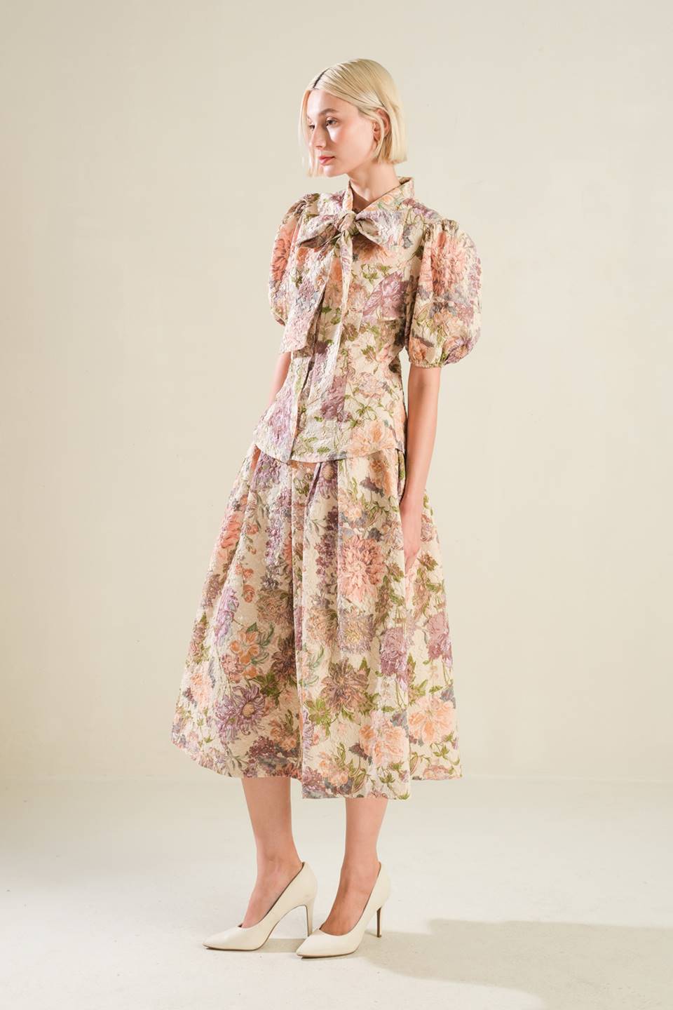 SLEEK SIMPLICITY WOVEN FULL SKIRT - MaraFormigone