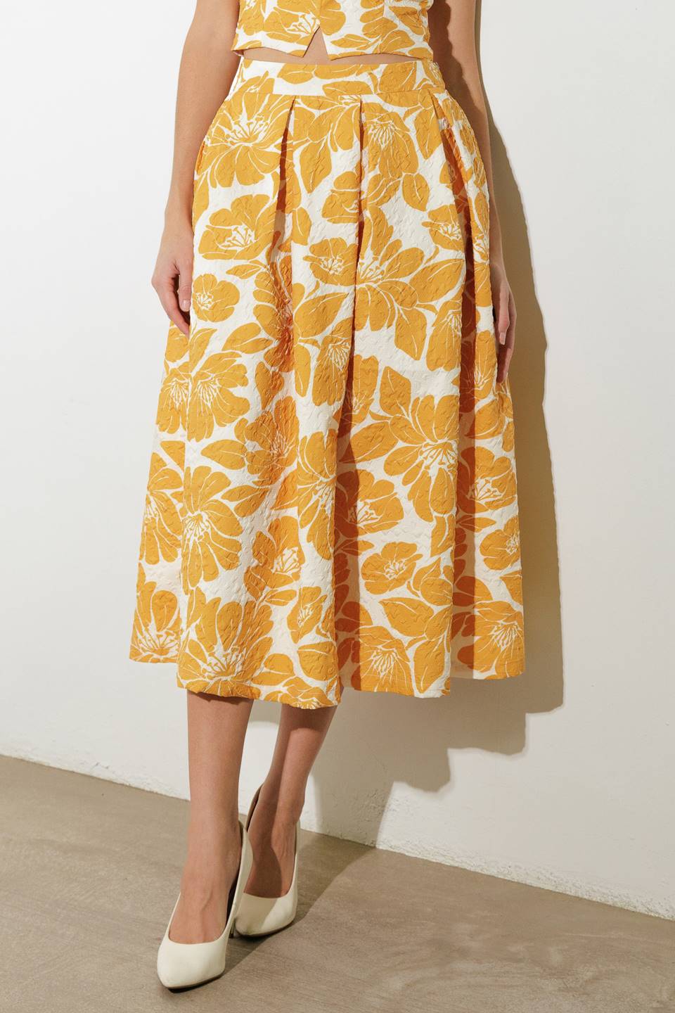 SAIA MIDI PLAIN OPTIMISM TECIDA