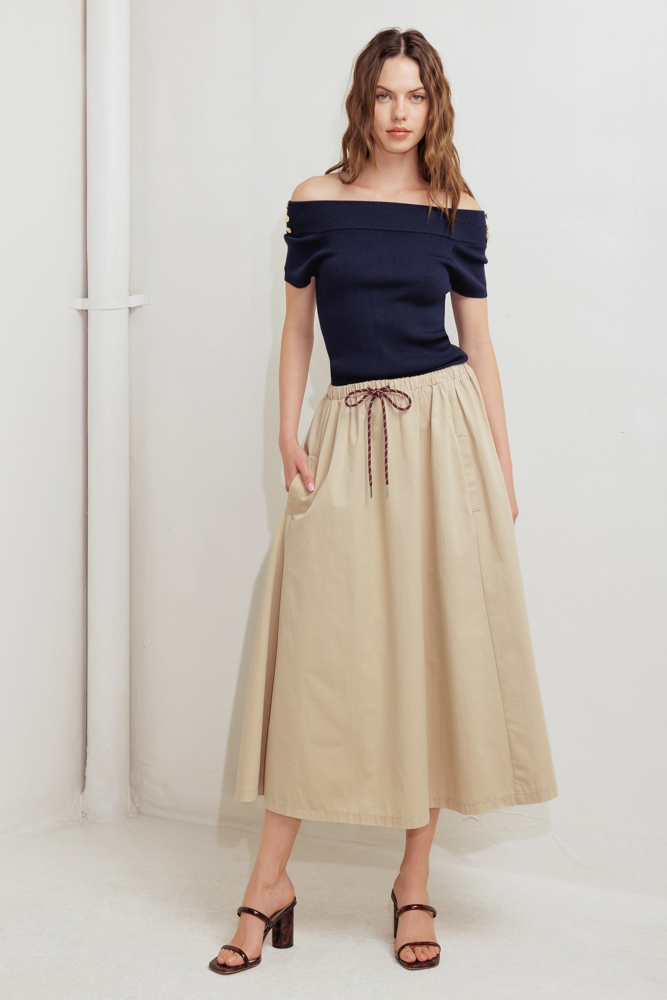 WEEKEND PARISIAN WOVEN MIDI SKIRT - MaraFormigone