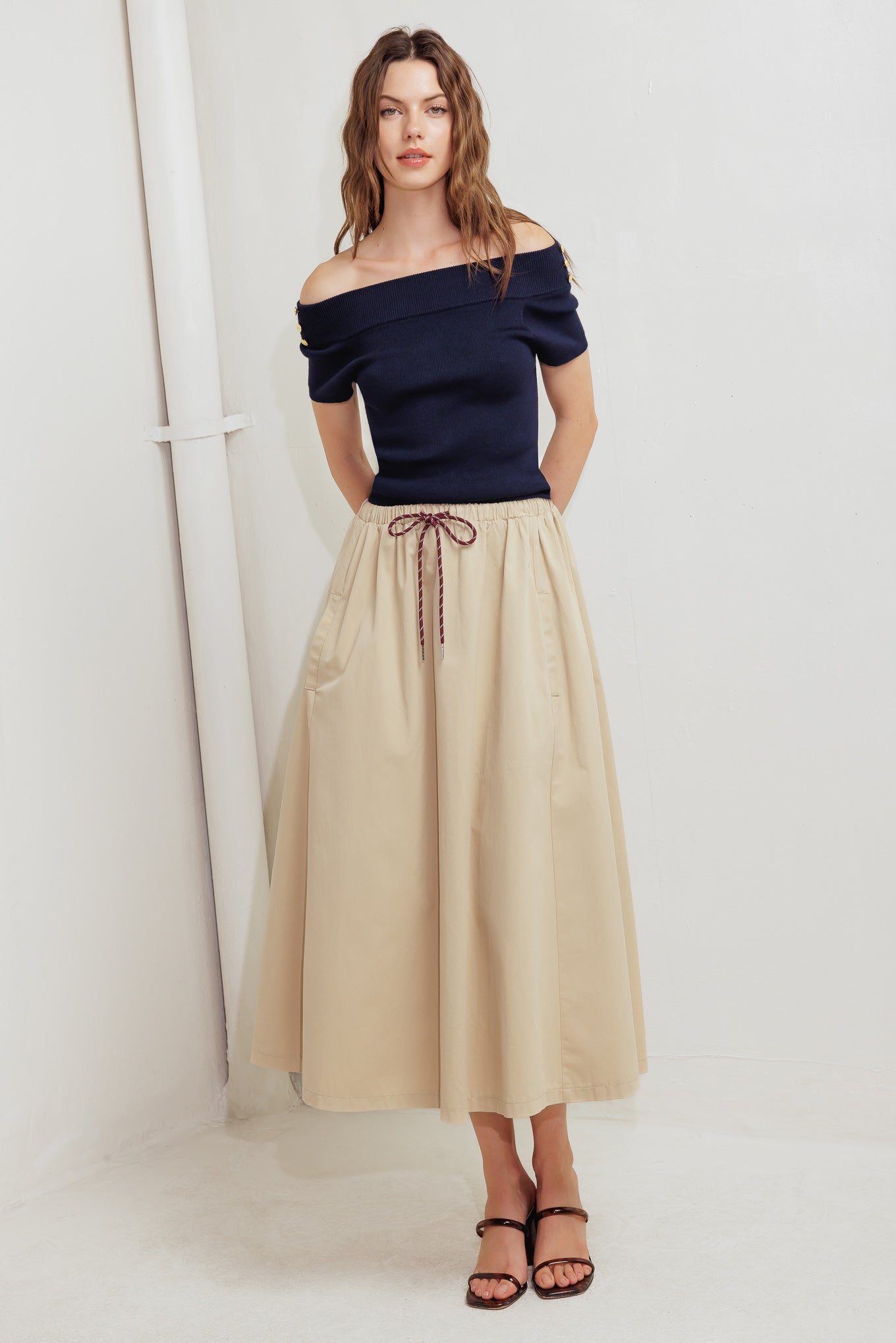 WEEKEND PARISIAN WOVEN MIDI SKIRT - MaraFormigone