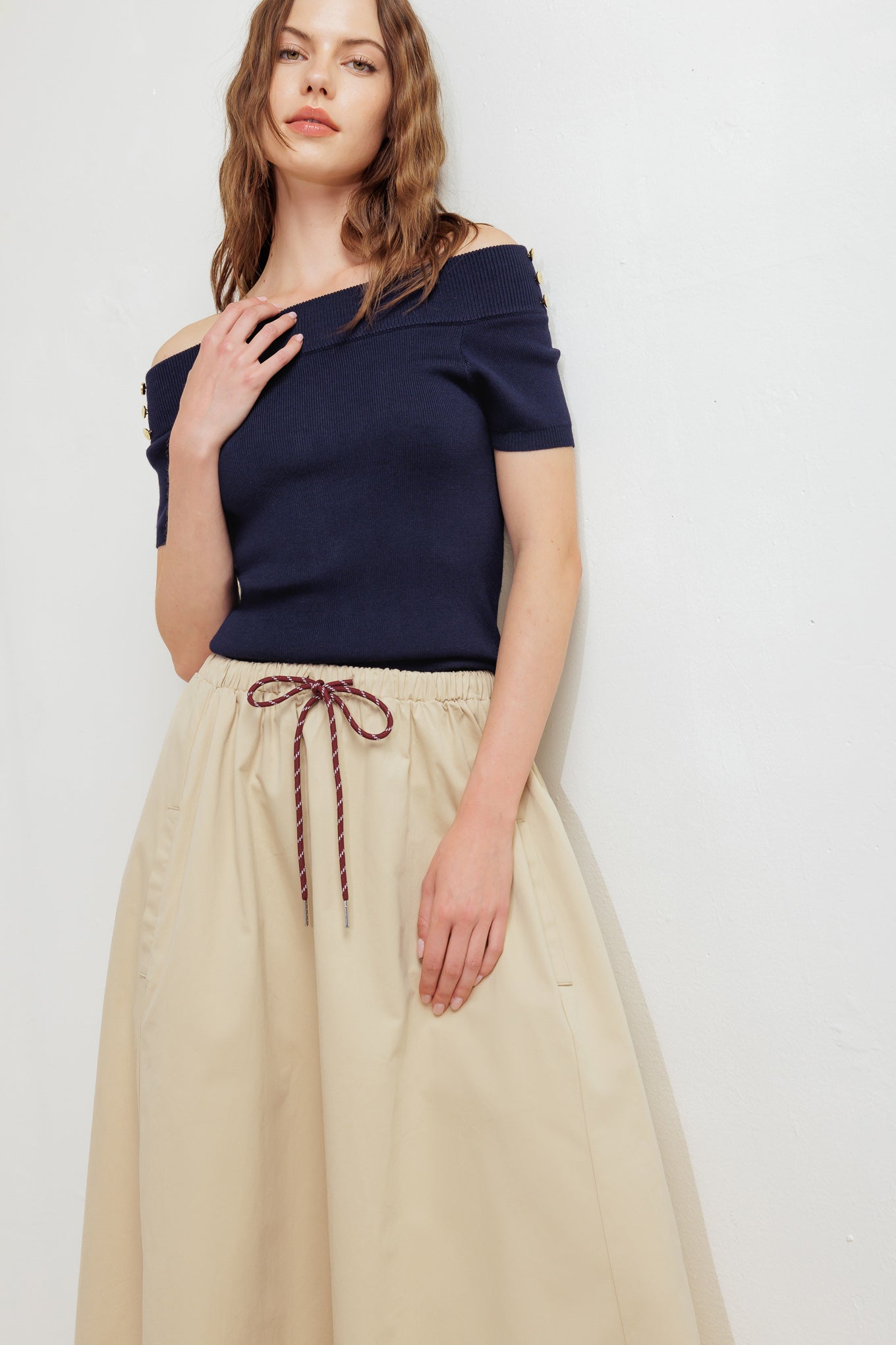 WEEKEND PARISIAN WOVEN MIDI SKIRT - MaraFormigone