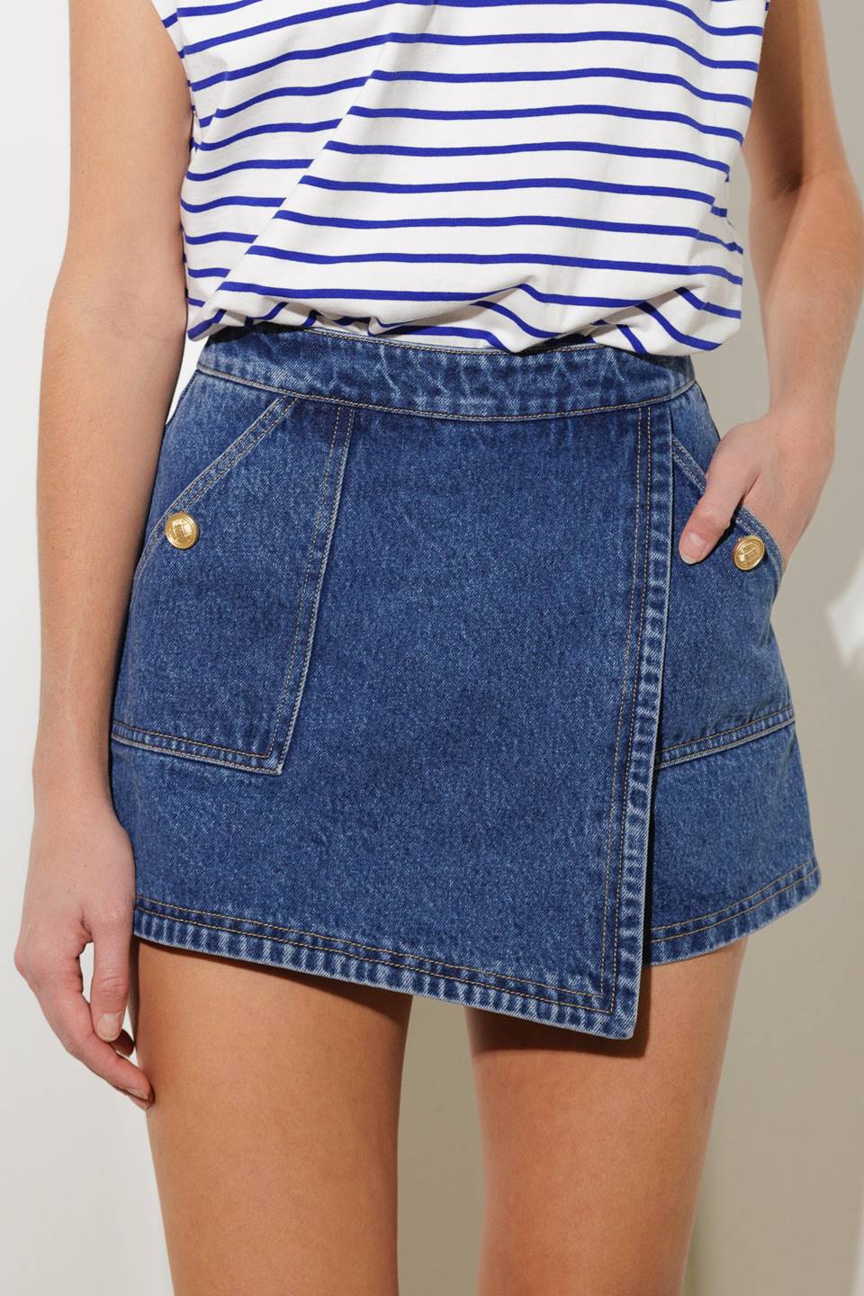 FOR A SECOND DENIM SKORT - MaraFormigone