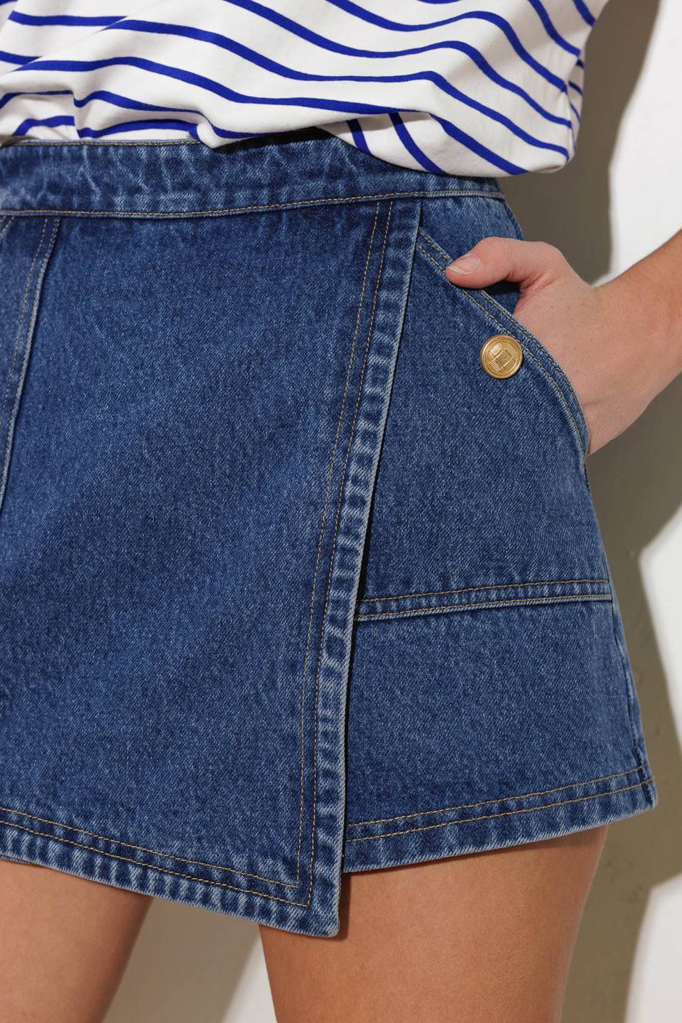 FOR A SECOND DENIM SKORT - MaraFormigone