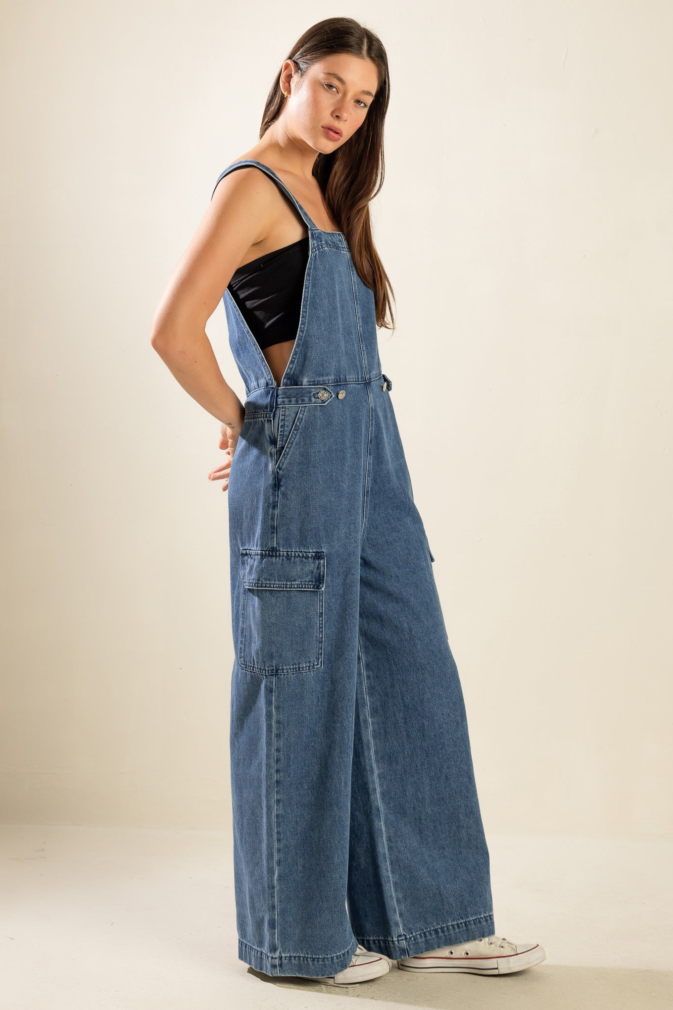 LET ME TALK DENIM CARGO PANTS - MaraFormigone